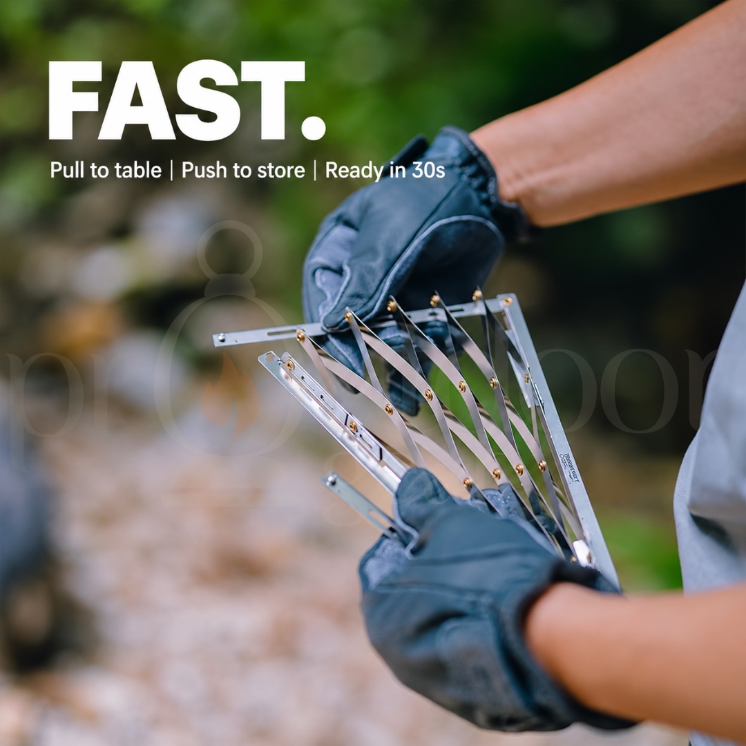 GOOUT SPRINGHILL Feather Hiking Table Stainless Steel Ultralight Folding Mini Camping Table Portable Outdoor Table