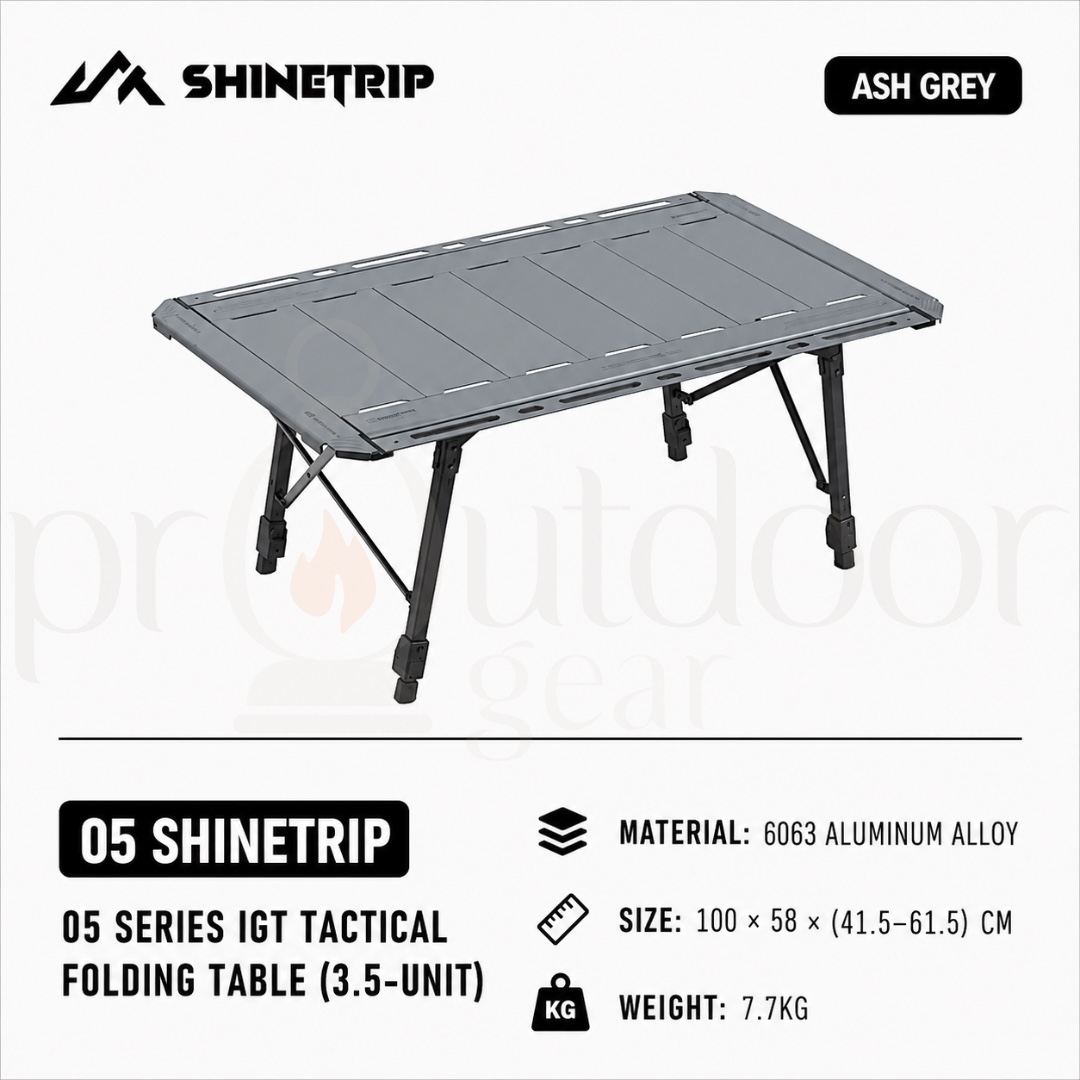 SHINETRIP A584 3.5 Unit / 5 Unit Series IGT Tactical Folding Table Modular Aluminum Camping Table
