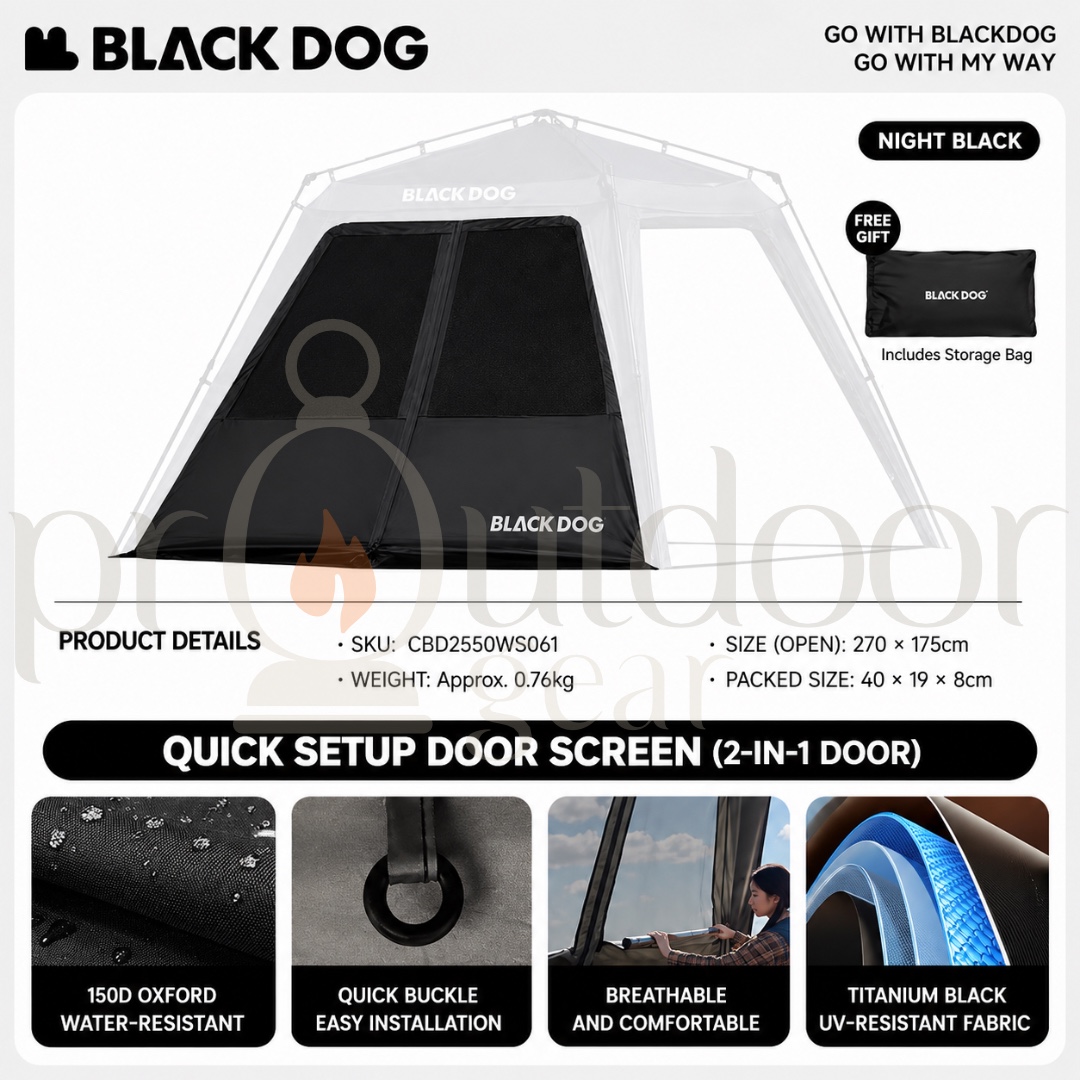 BLACKDOG CBD2550WS061 Chuimen Auto Dome Quick Open Canopy