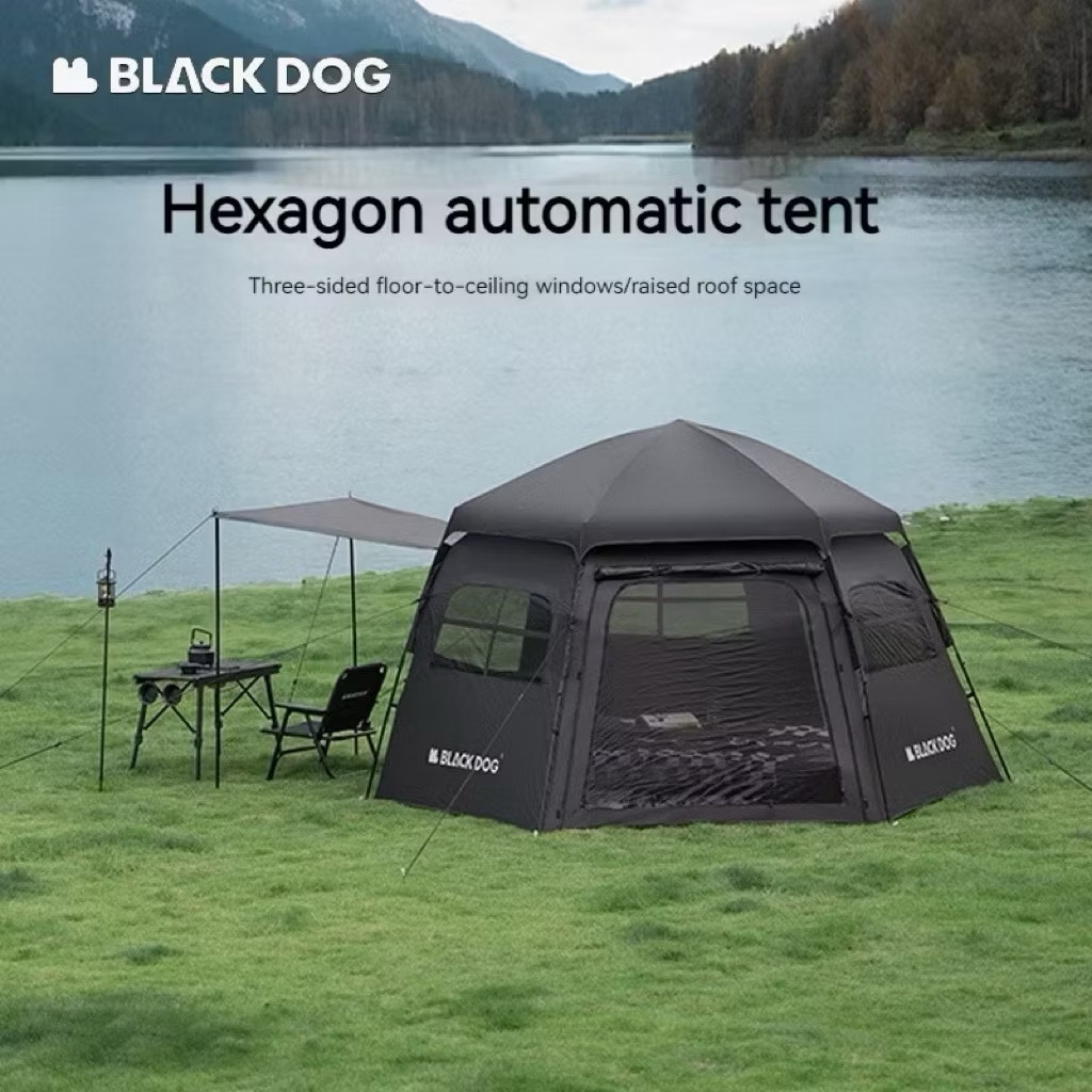 BLACKDOG hexagon tent automatic portable construction-free vinyl sun protection and rain protection CBD2300QT012
