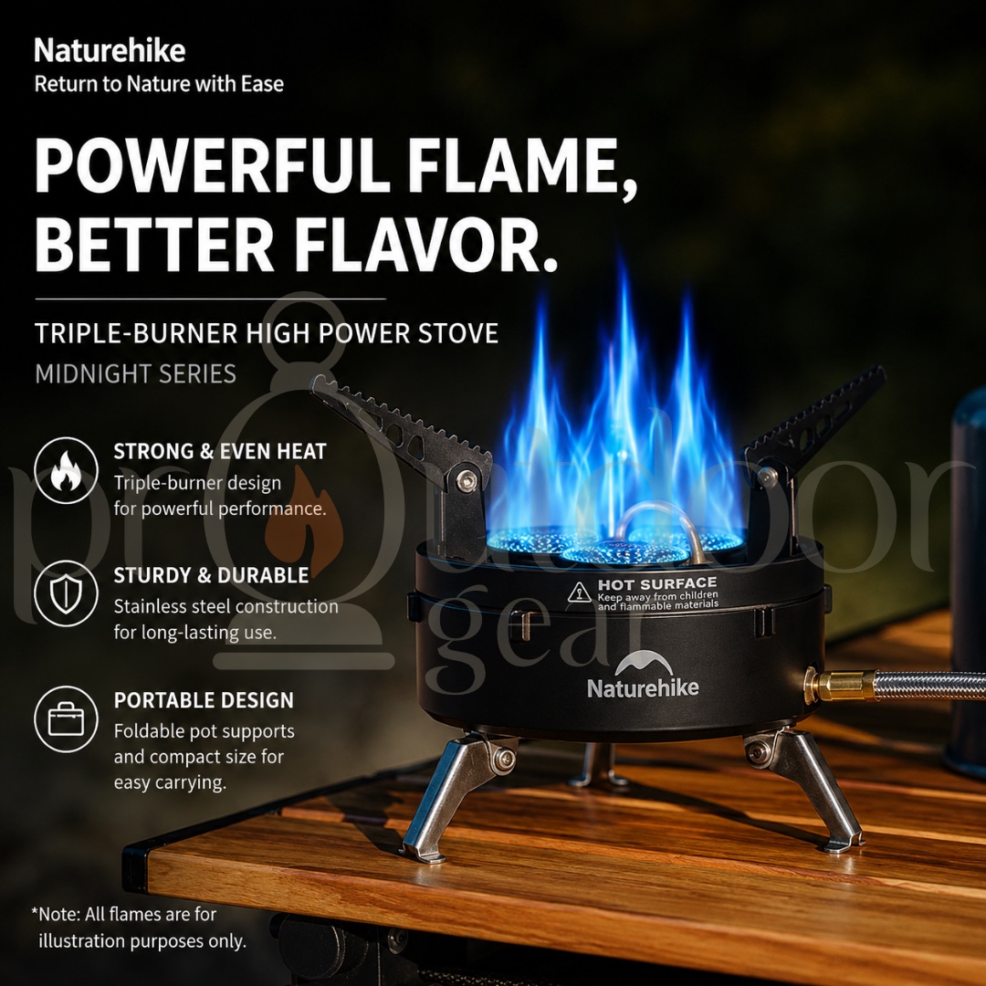 NATUREHIKE CNK2450CF019 3300w Gas Stove Portable Adjustable Firepower Ultralight Foldable