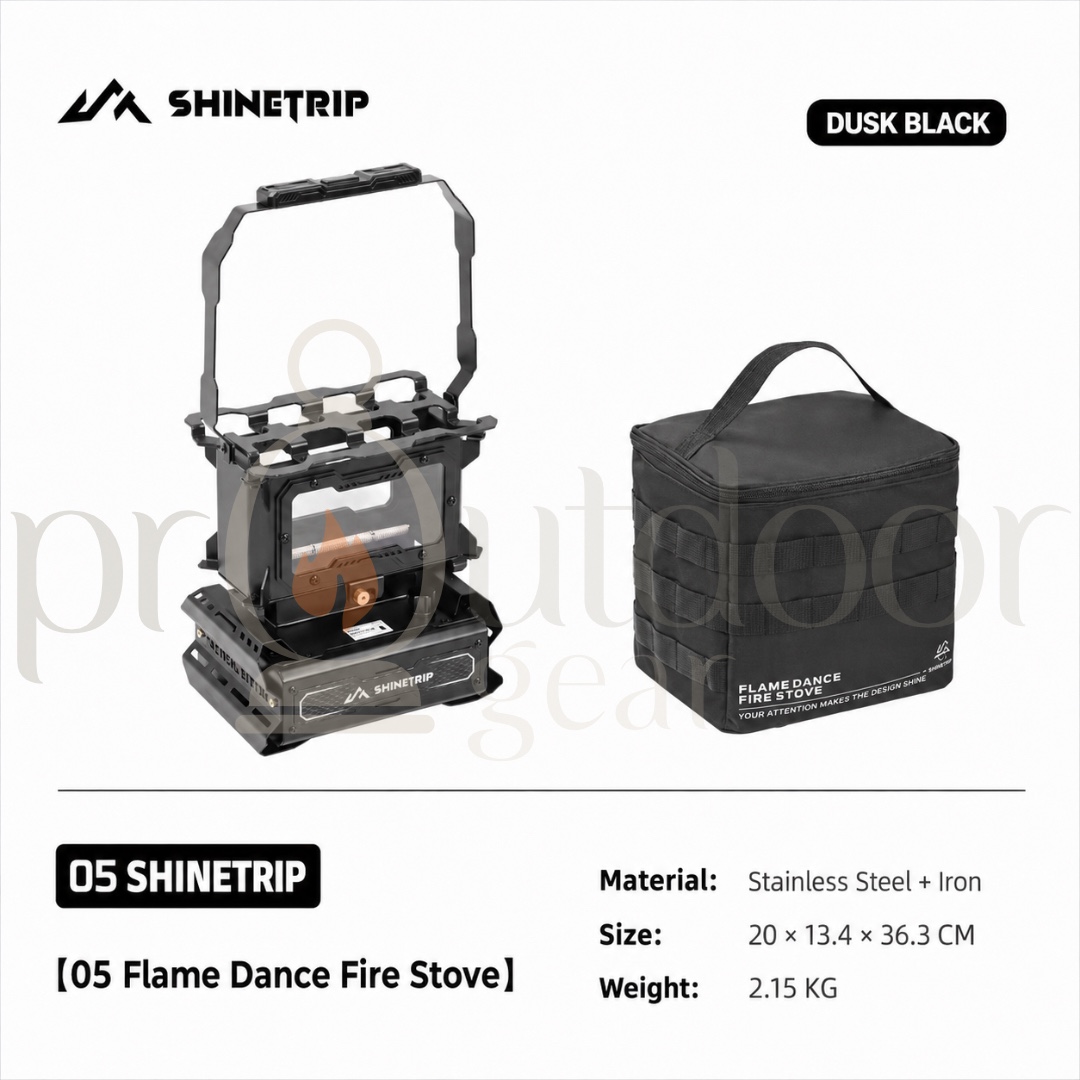 SHINETRIP A571 05 Flame Dance Fire Stove Portable Kerosene Camping Heater Cooking Stove with Storage Bag