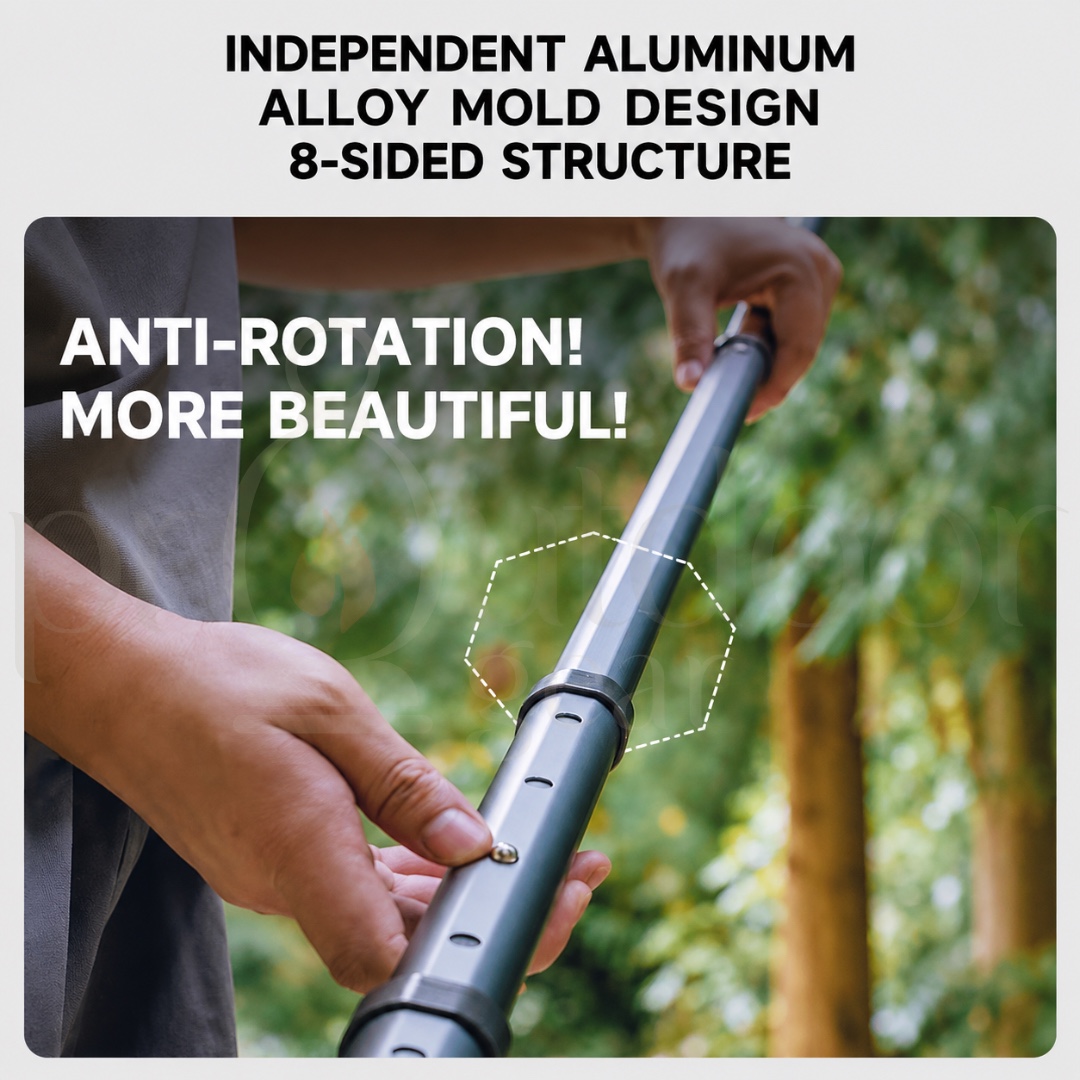GOOUT SPRINGHILL Tactical Telescopic Canopy Pole 230-280cm Aluminium Alloy Adjustable Tarp Pole 2PCS