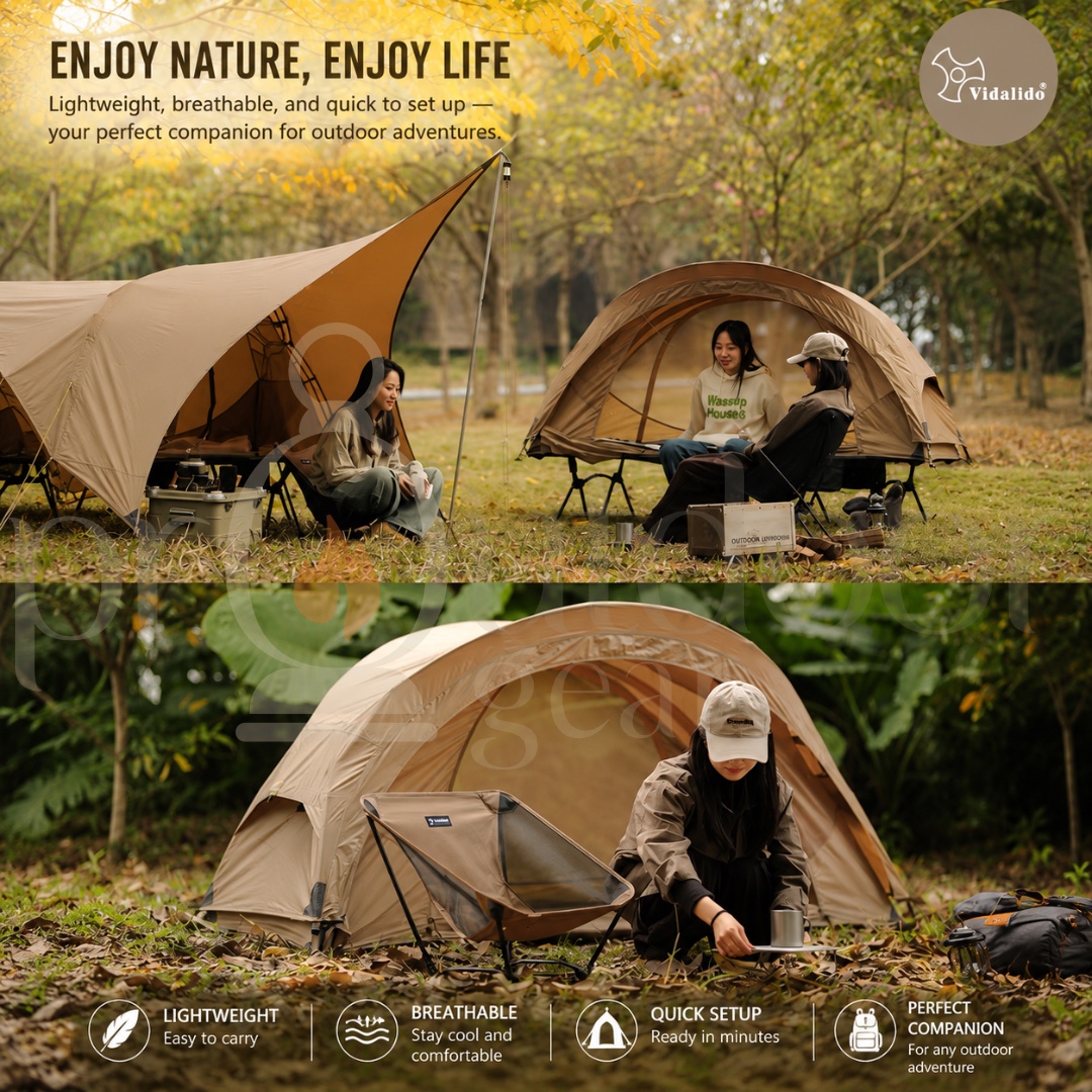 VIDALIDO Floating Island Standard Plus Size Cot Tent 1 Person Mosquito Net Ultra lightweight Mesh Tent