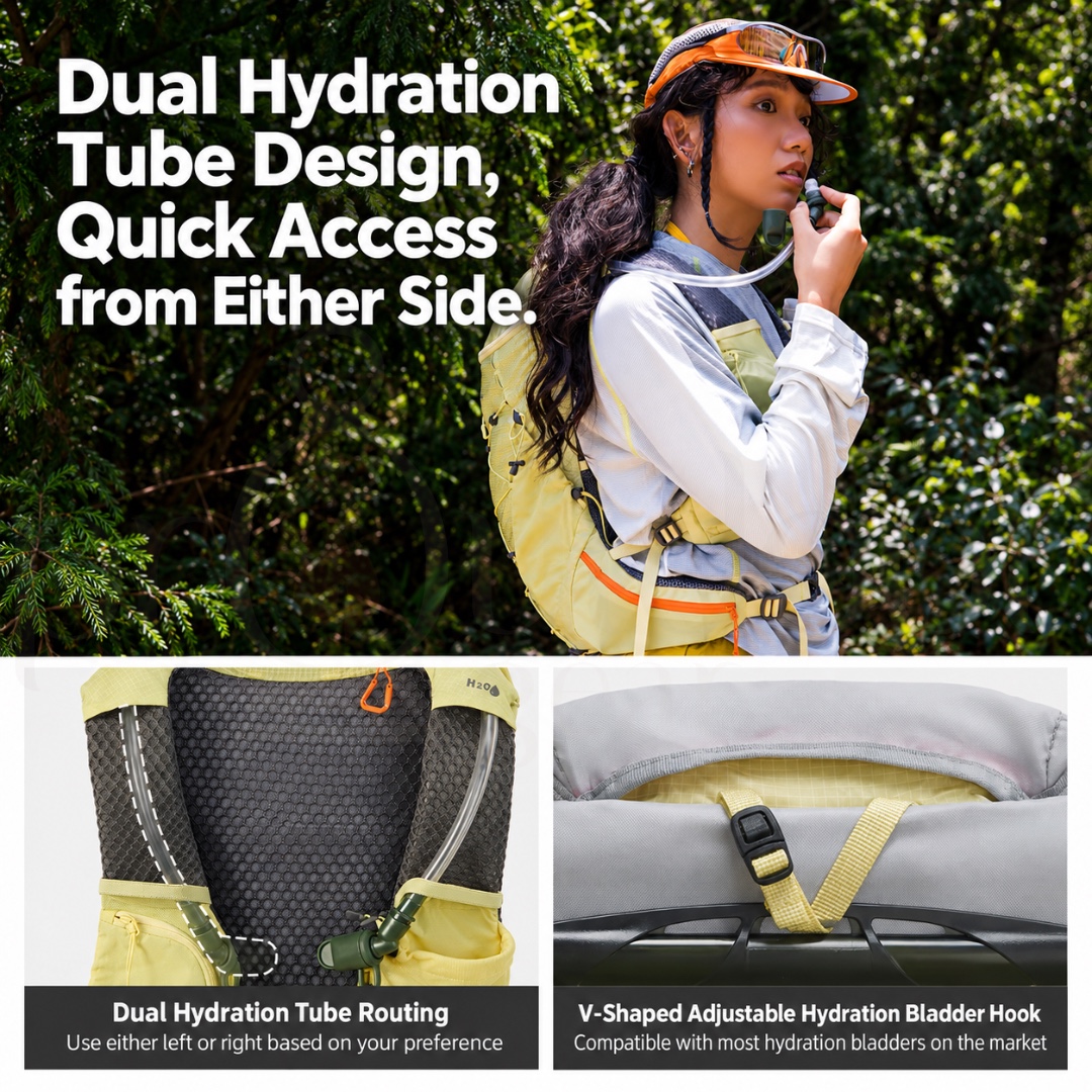 NATUREHIKE NANBALA PRO 16L Hydration Backpack Lightweight Hiking Camping Trail Running Bag