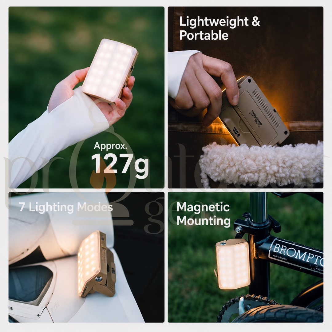GOOUT SPRINGHILL Tactical Camping Light 900LM Rechargeable Magnetic LED Lantern Flashlight 4500mAh IPX5