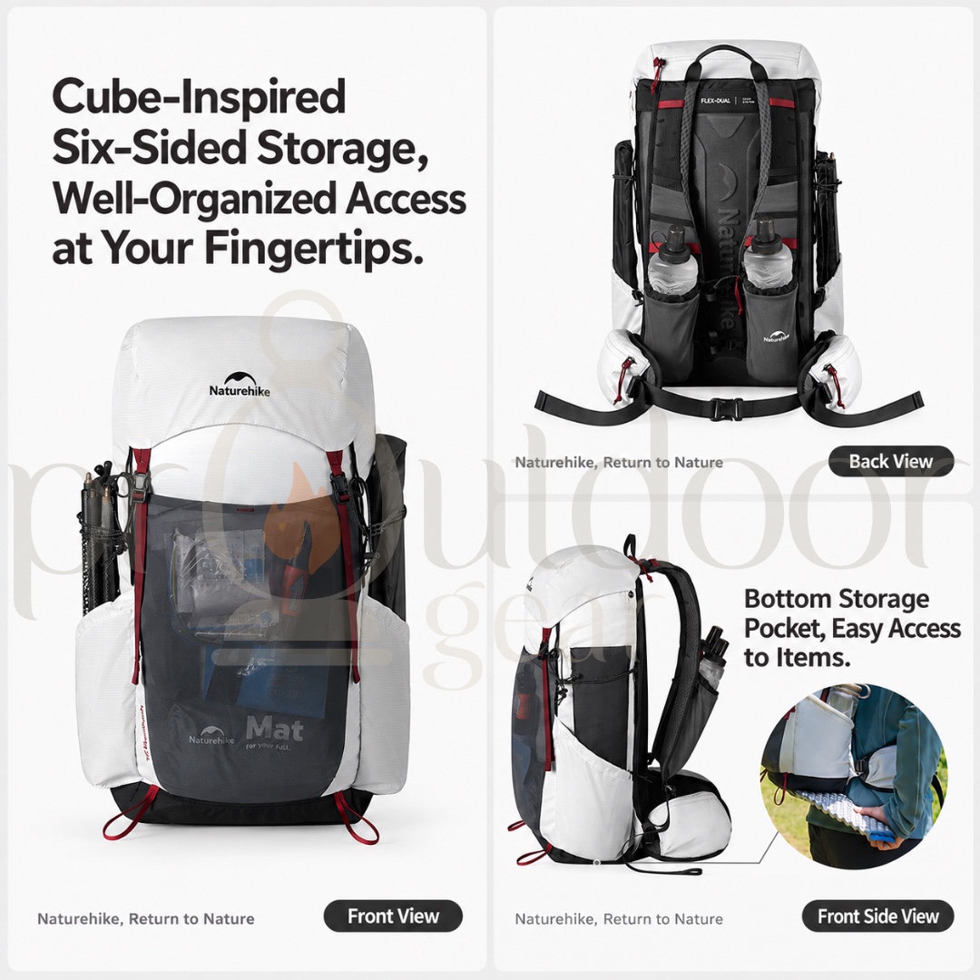 NATUREHIKE HYDROGEN 25L Hiking Backpack Lightweight Breathable Outdoor Trekking Travel Camping Daypack