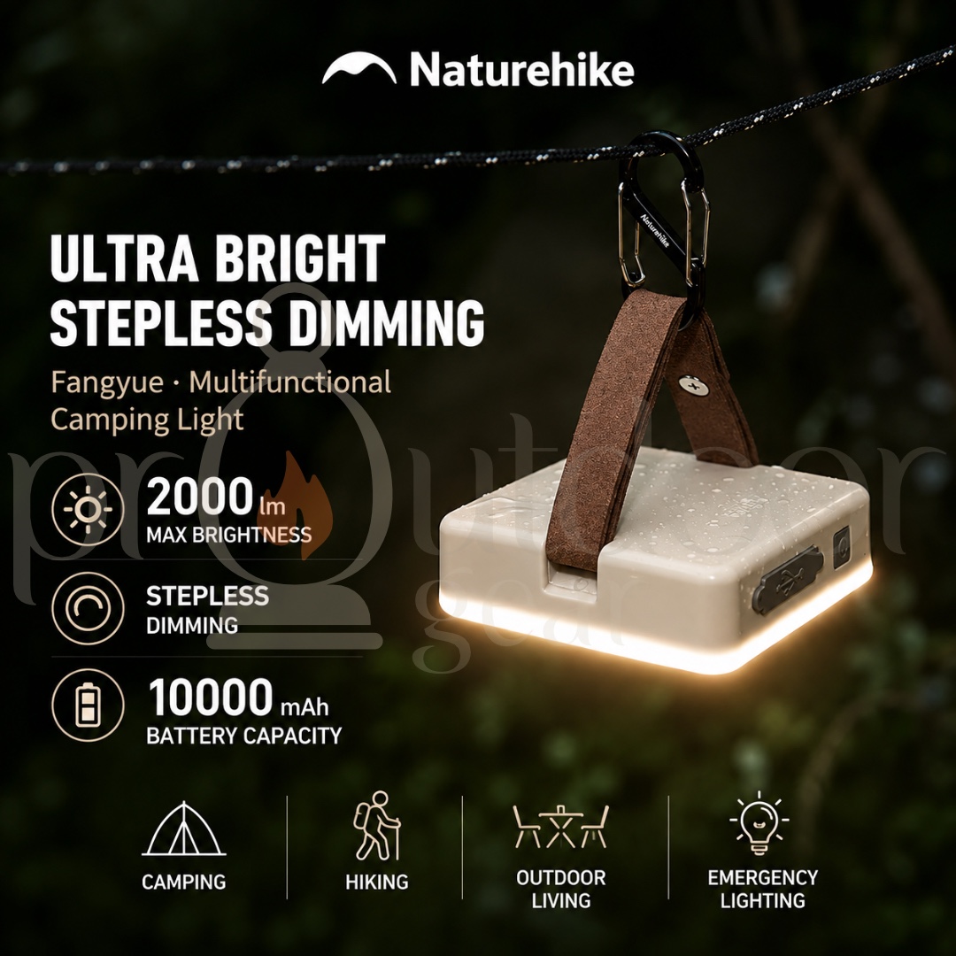 Naturehike CNK2300DQ017/NH18Y001-A Moonlight Camping Light 650LM USB Rechargeable Lantern Power Bank Remote Control