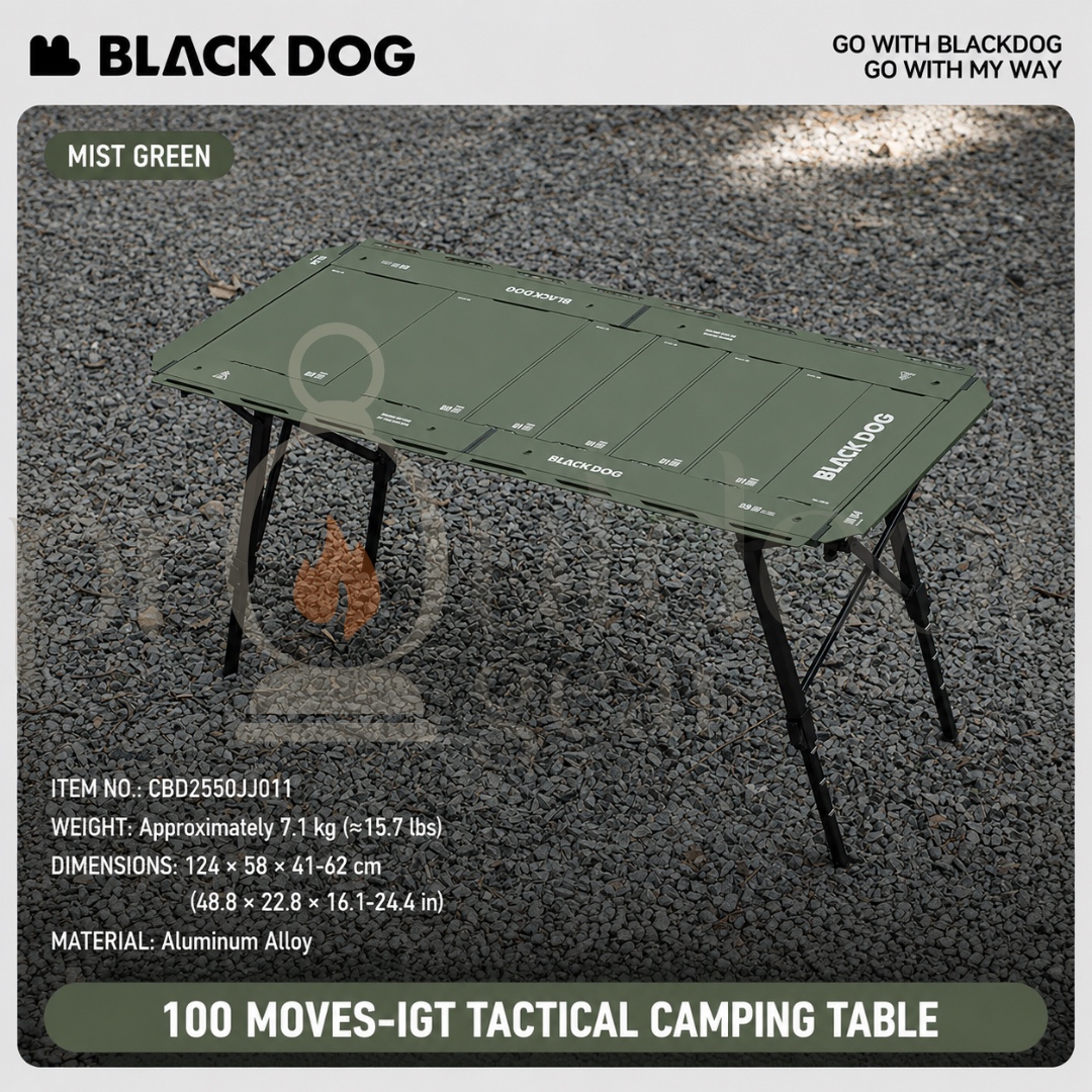 BLACKDOG Baishi Folding Table Camping Table and Chairs Korean IGT Table Aluminum Alloy Outdoor Portable Camping Table