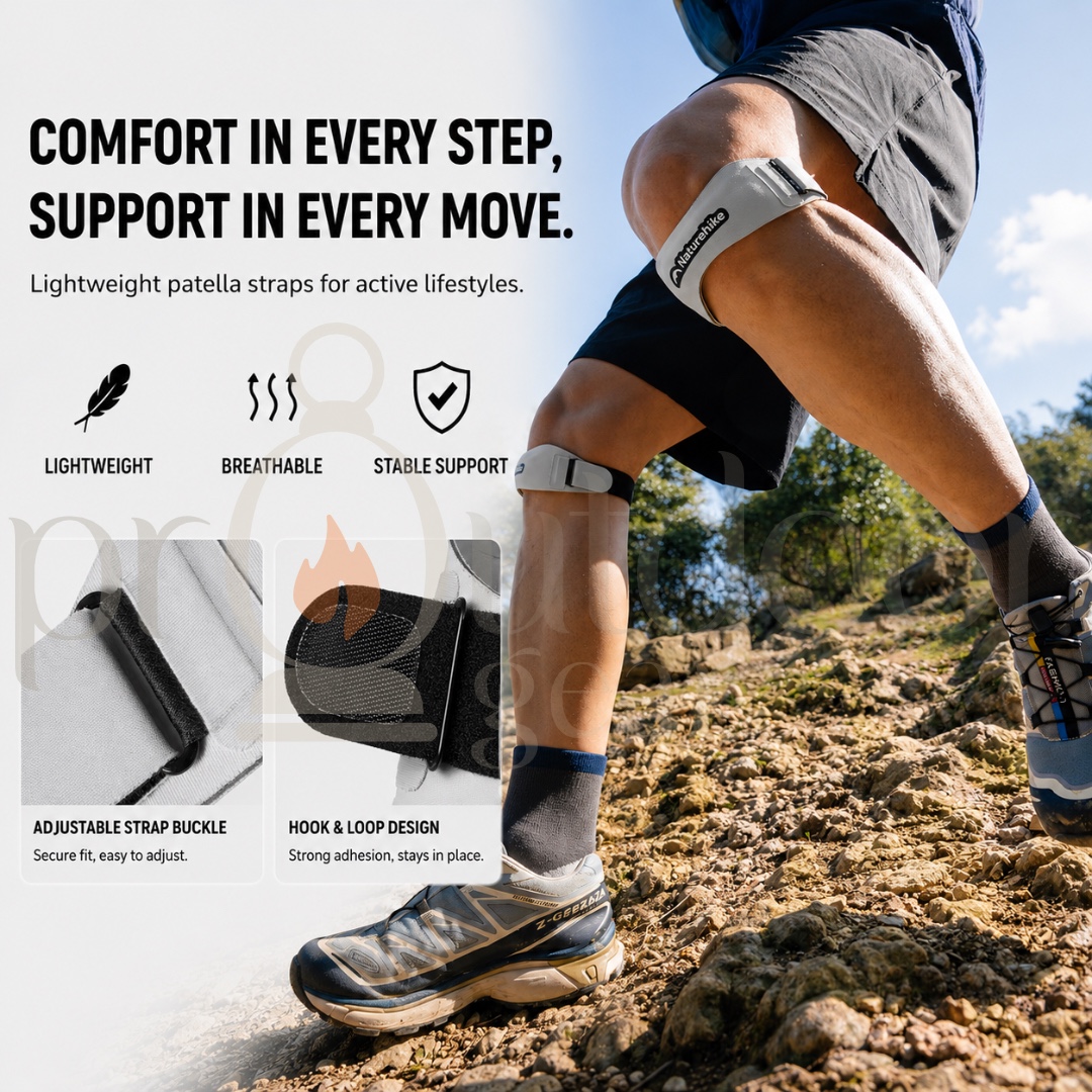 NATUREHIKE CNK2650DS013 Lightweight Sports Patella Knee Strap Running Hiking Cycling Basketball Knee Support