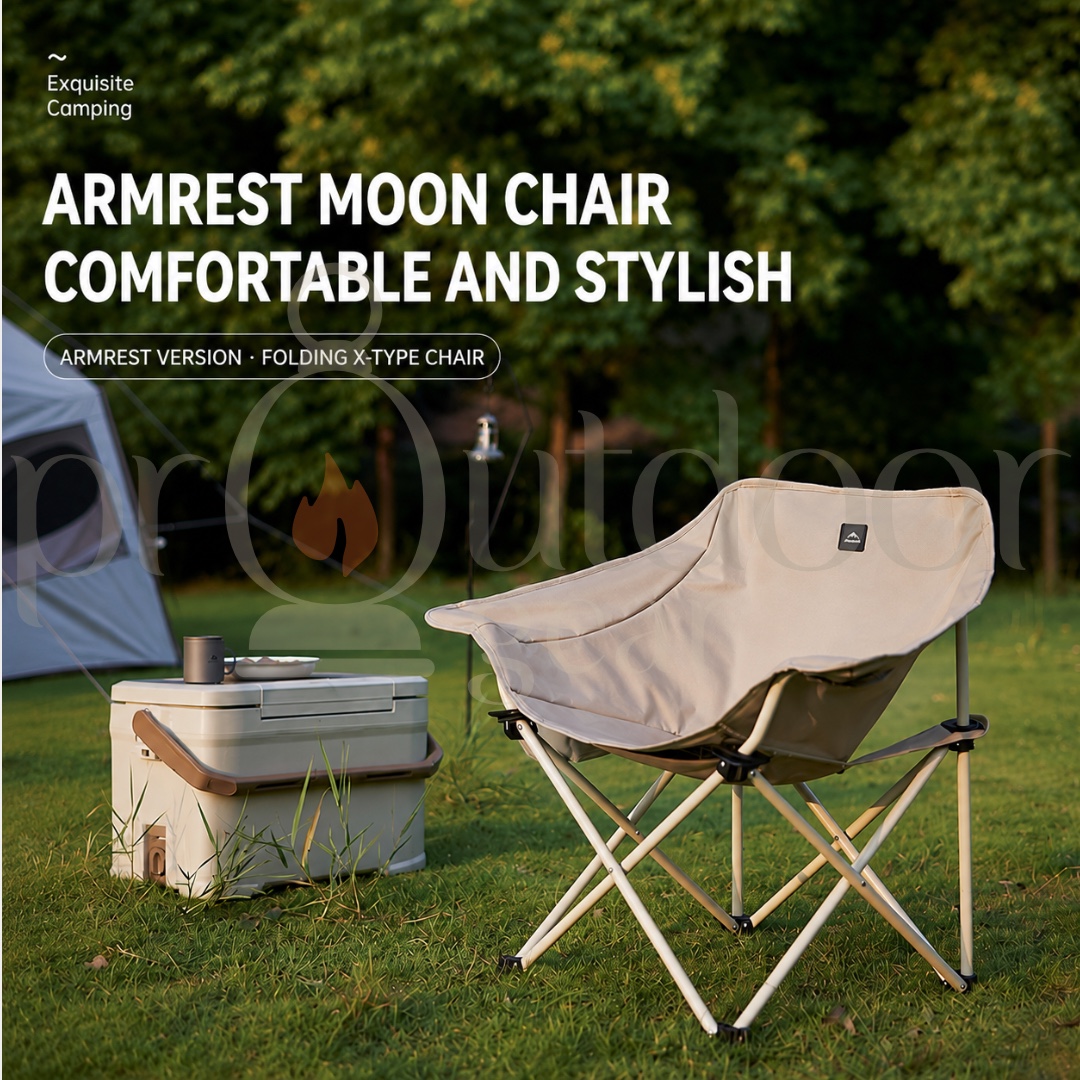 Naturehike T01 Gathering Chair Portable Outdoor Camping Folding Moon Chair Camping Armchair