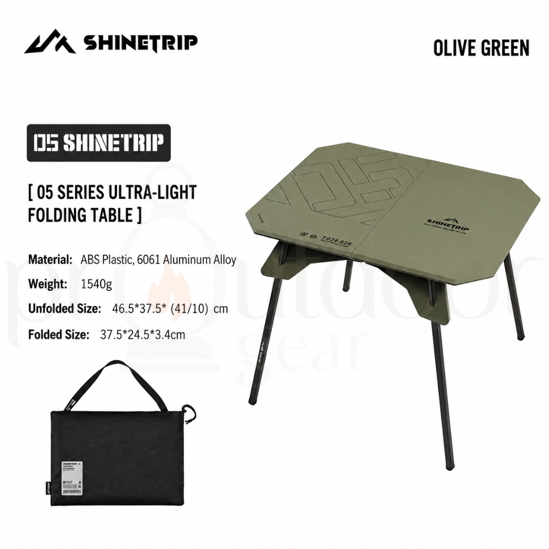 SHINETRIP A512 Ultralight Folding Camping Table Portable Outdoor Picnic Hiking BBQ Compact Aluminum Alloy Dual Purpose