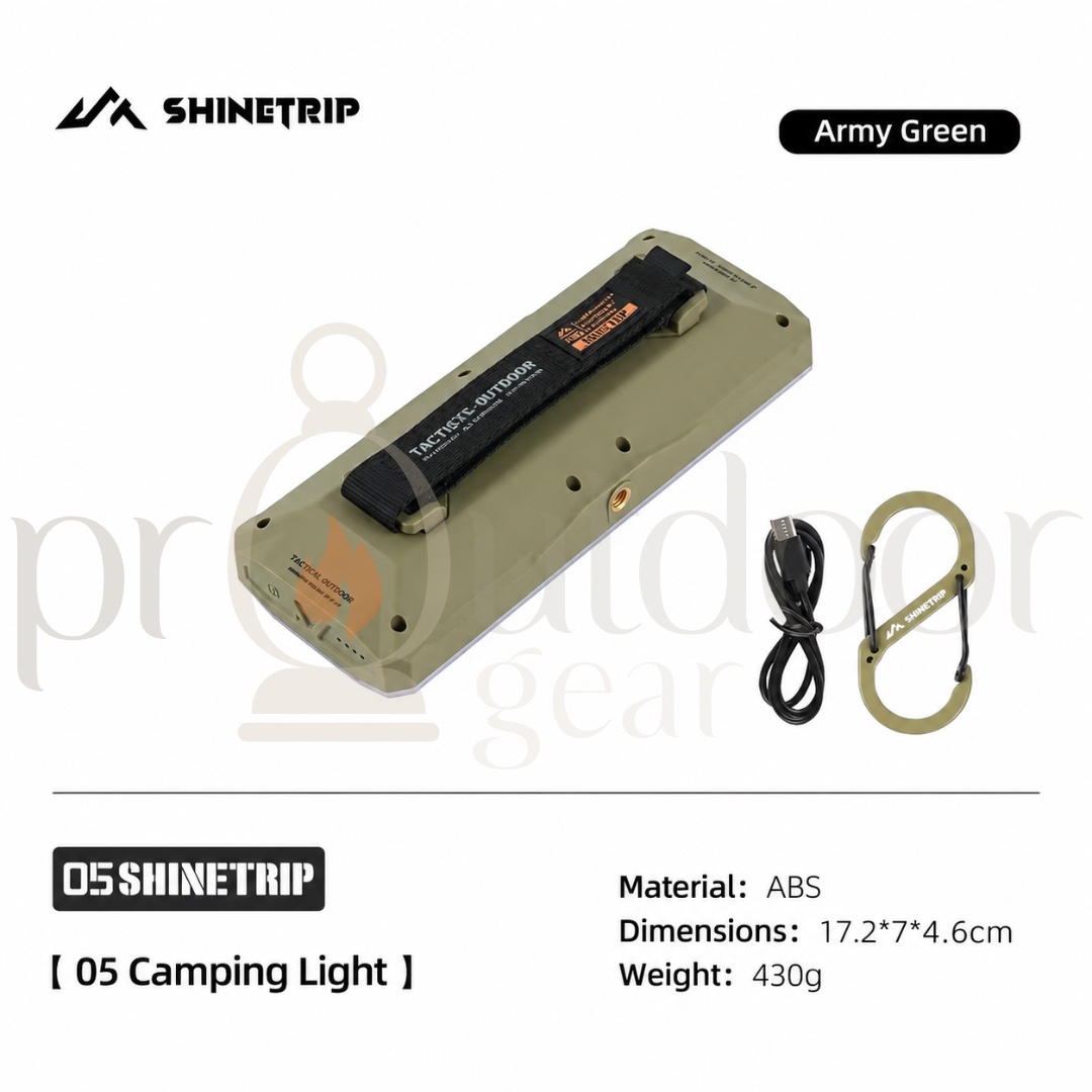 SHINETRIP #05 A603 20000mAh Camping Light 2200LM Type-C Rechargeable IPX4 Outdoor LED Tent Light