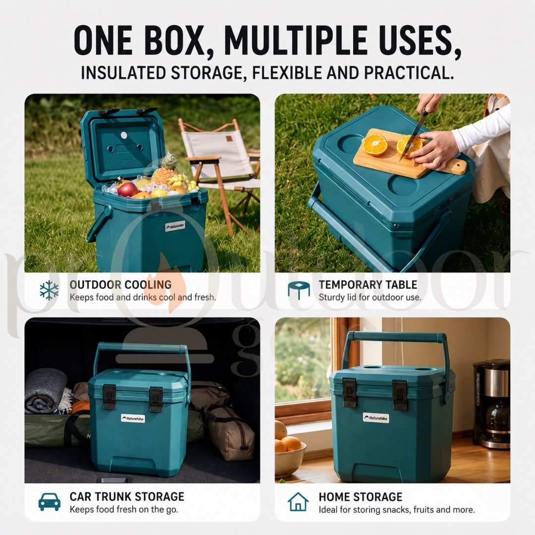 NATUREHIKE CNK2650CF012 Whale Pro PU Cooler Box 17L 24L 36L Ice Cooler Box Camping Picnic Outdoor Insulated Cooler