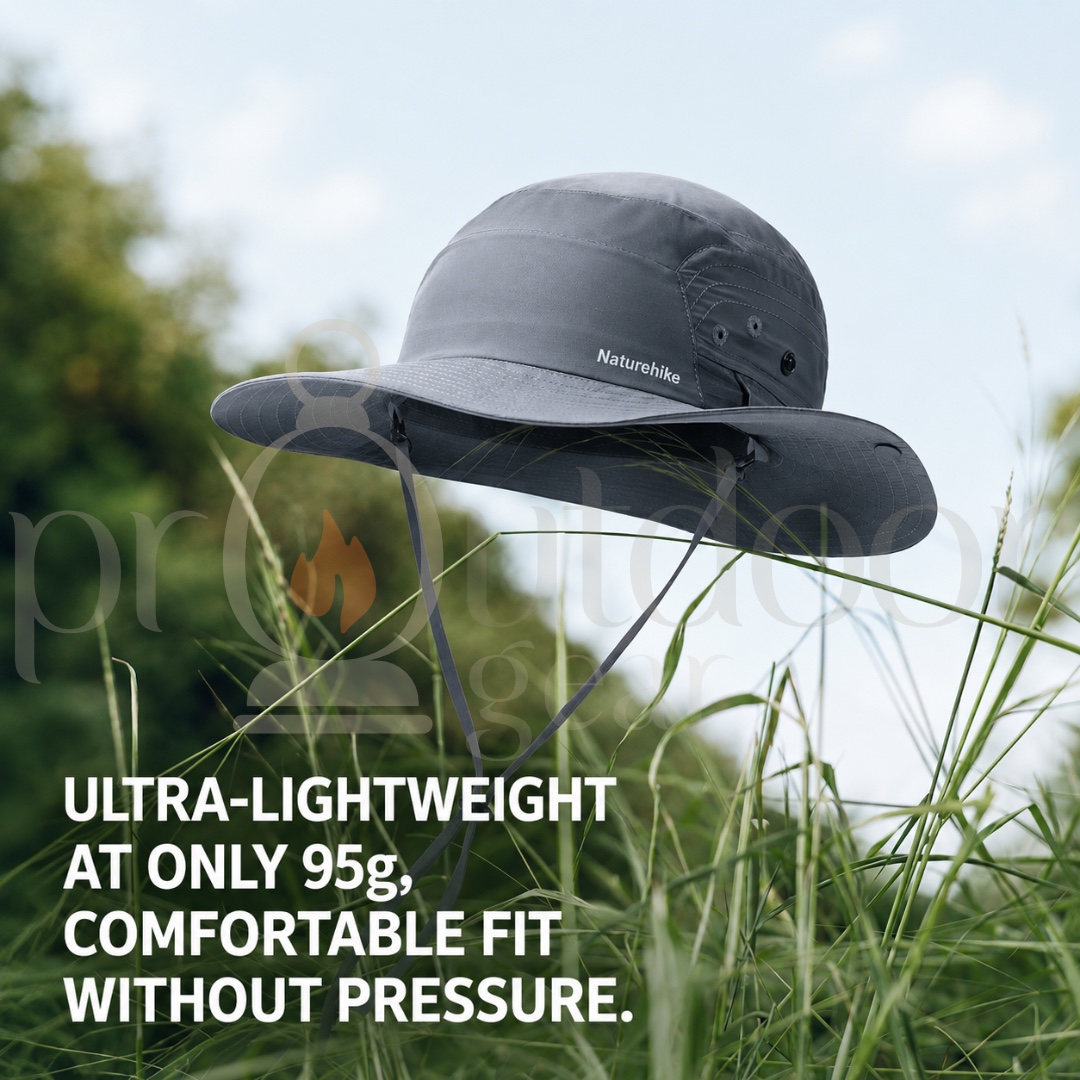 NATUREHIKE CNK2610FS010 UPF100+ Outdoor Sun Hat Quick Dry Breathable Waterproof Hiking Fishing Camping UV Protection Hat