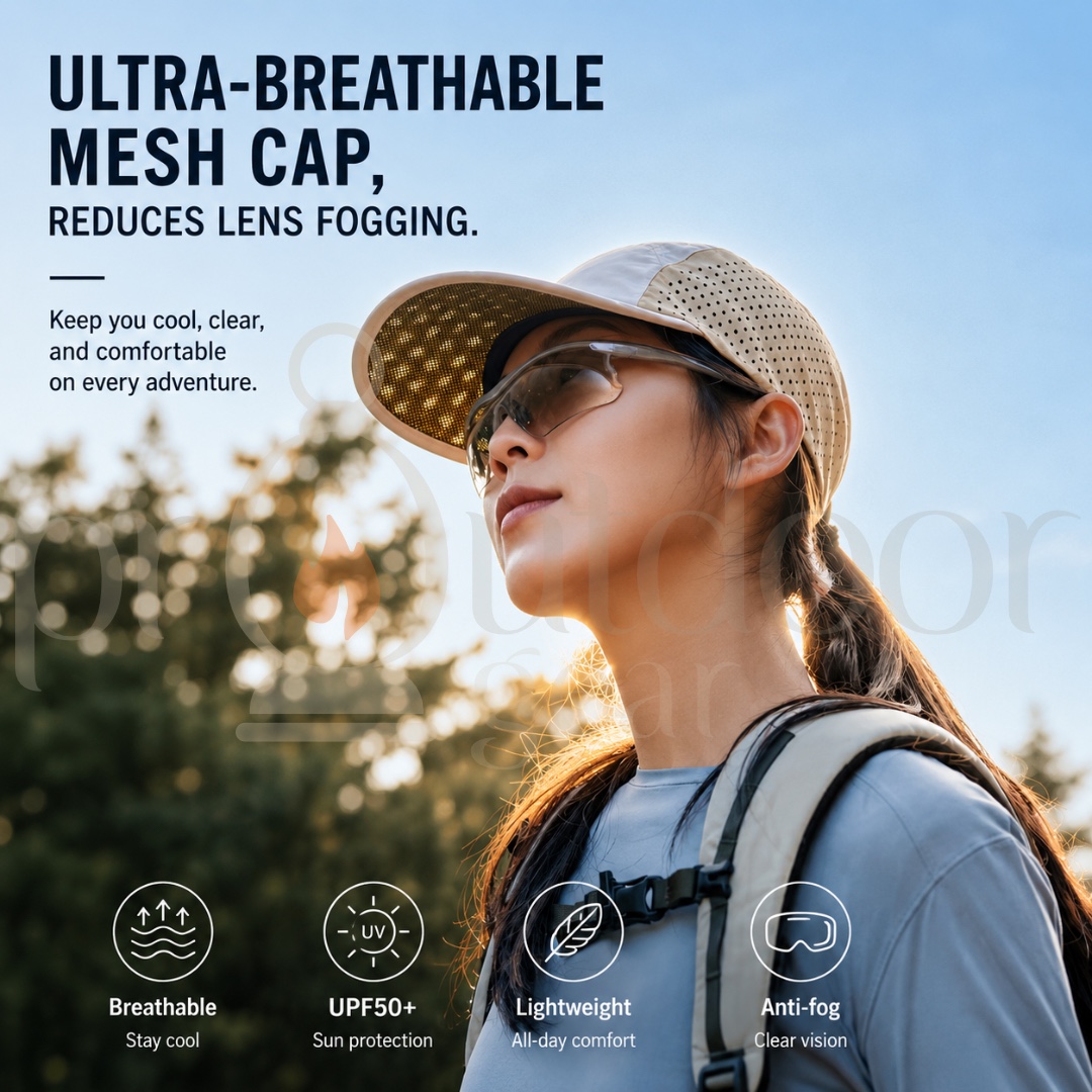 NATUREHIKE CYY2551FS013 Lightweight Breathable Sports Cap UPF50+ Quick Dry Running Hiking Trail Outdoor Mesh Hat
