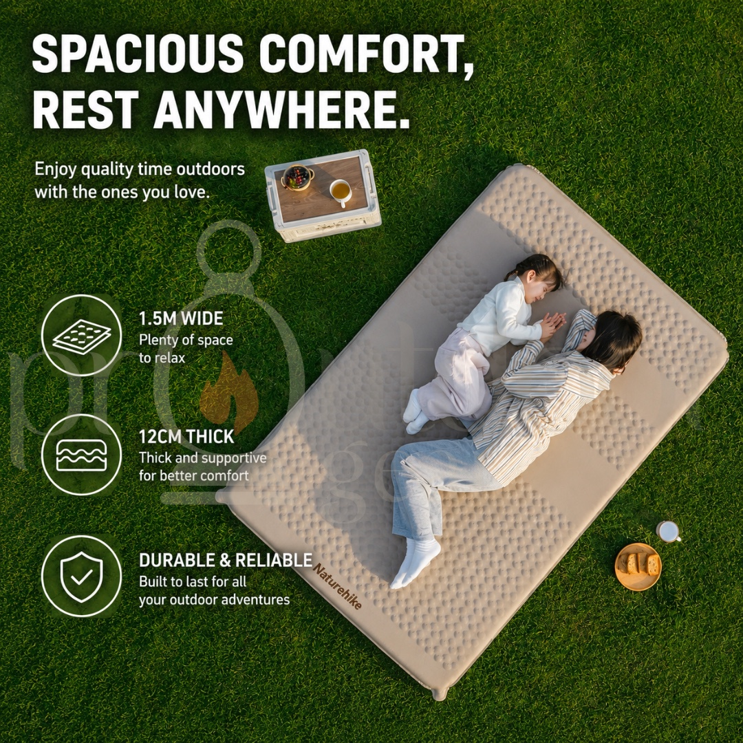 NATUREHIKE YuGu C6.5 Automatic Inflatable Cushion 6.5cm Self-inflating Single Double Bed Sleeping Pad mattress