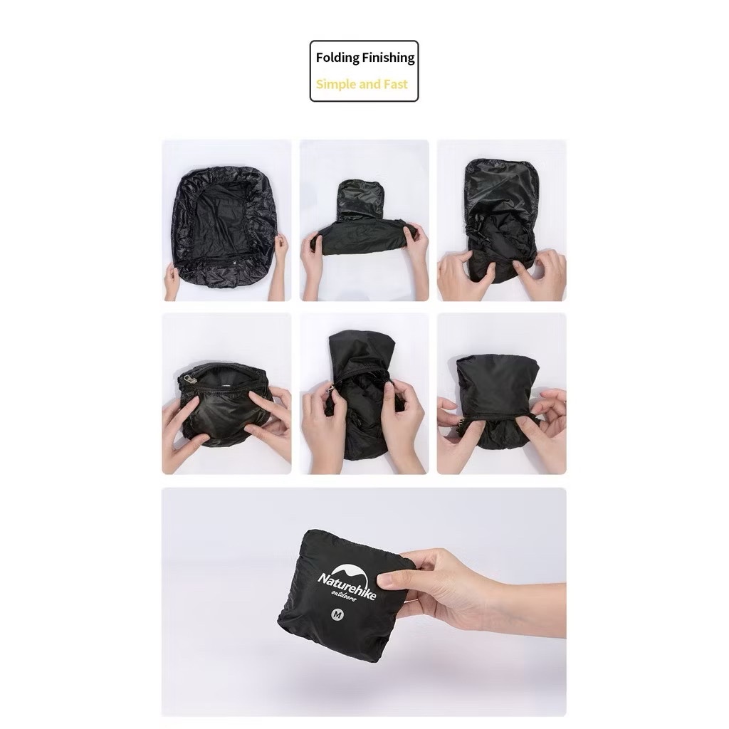 Naturehike NH19PJ041 Outdoor Backpack Rain Cover Cycling Dustproof Bag Waterproof Rain Cover 35-75L Bag Cover