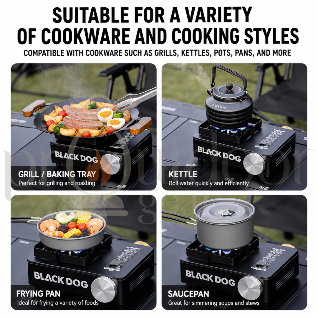 BLACKDOG Tuoyan CBD2550CF014 Portable Cassette Gas Stove 3500W Outdoor & Home Cooking Burner