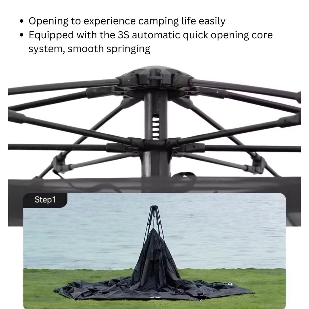 BLACKDOG hexagon tent automatic portable construction-free vinyl sun protection and rain protection CBD2300QT012