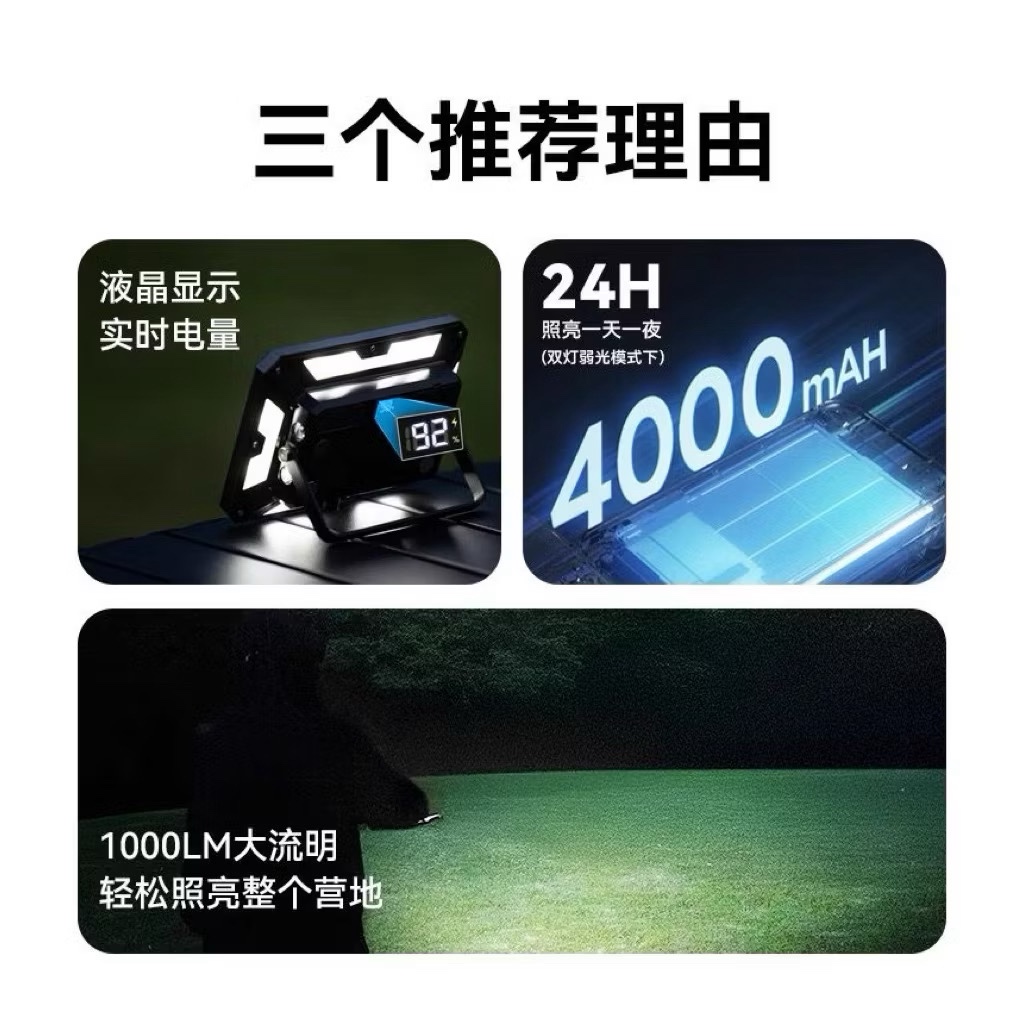 BLACKDOG Muguang Multi-Functional Outdoor Camping Light – Magnetic, Waterproof, Hanging Tent Lamp