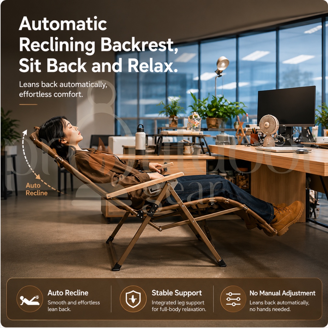 NATUREHIKE T08 Recliner Chair Integrated Quick Opening Folding Adjustable Recliner for Outdoor Fishing Picnic Portable