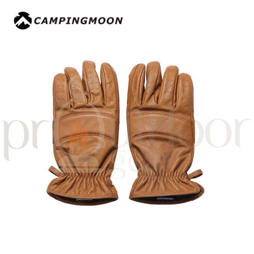 CAMPINGMOON Q27 Genuine Cowhide Leather Work Gloves Soft Lining BBQ Camping Gardening Outdoor Safety Gloves