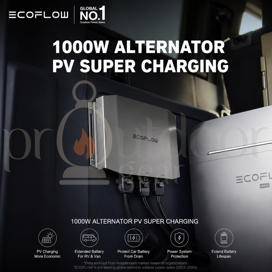 ECOFLOW 1000W Alternator Charger | 12V/24V Vehicle Charger | 300W Solar Input