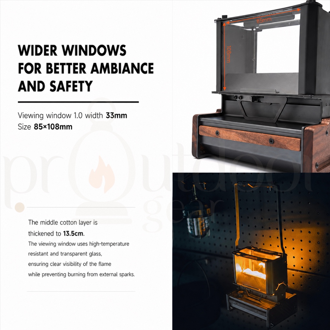 GOOUT SPRINGHILL Glaze Lamp Stove 2.0 Retro Camping Oil Lantern Heater Glass Fire Lamp Outdoor Tent Light