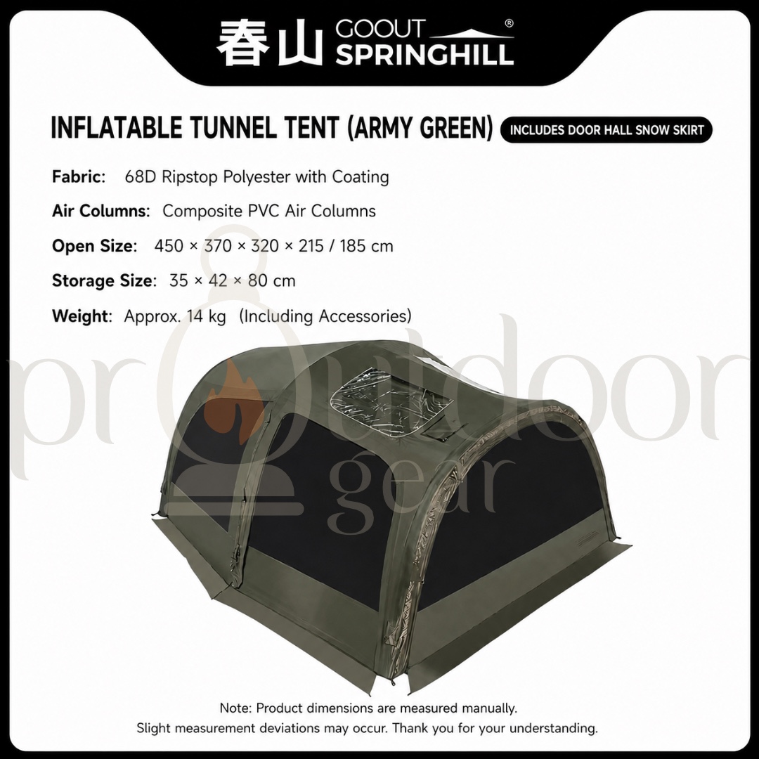 [PRE-ORDER] GOOUT SPRINGHILL Xuanyuan Inflatable Tunnel Tent Sunproof Waterproof Outdoor Camping Portable Overnight Tent