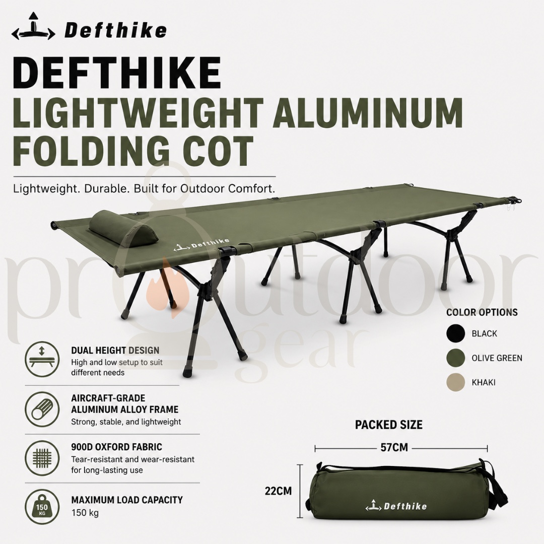 DEFTHIKE All In One STANDARD SIZE Military Cot Tent Camping  Waterproof Tent Camping