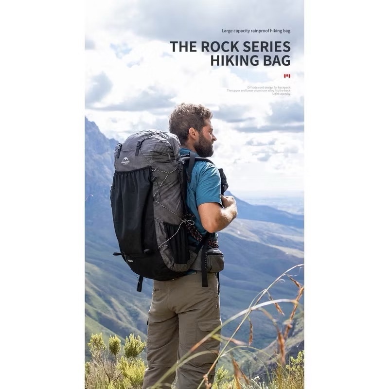 Naturehike Rock Bag 40/60L+5L Ultralight 420D Nylon Waterproof Climbing Backpack Sports Bag Outdoor Hiking NH19BP095 B