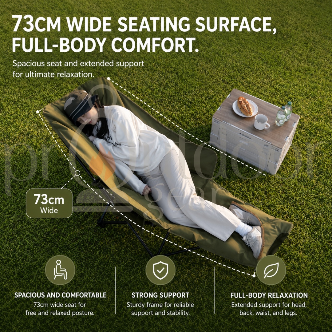 NATUREHIKE Sea Star 001 CNK2550JJ019 High Back Padded Moon Chair Outdoor Folding Camping Reclining Chair
