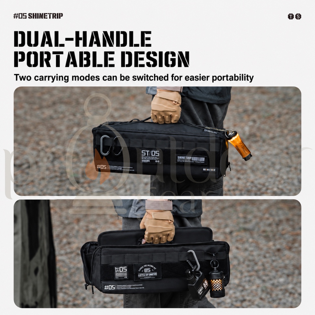 SHINETRIP A581-H01 05 Multi-Function Storage Bag 8.5L Tactical Camping Tool Bag Portable Oxford Organizer