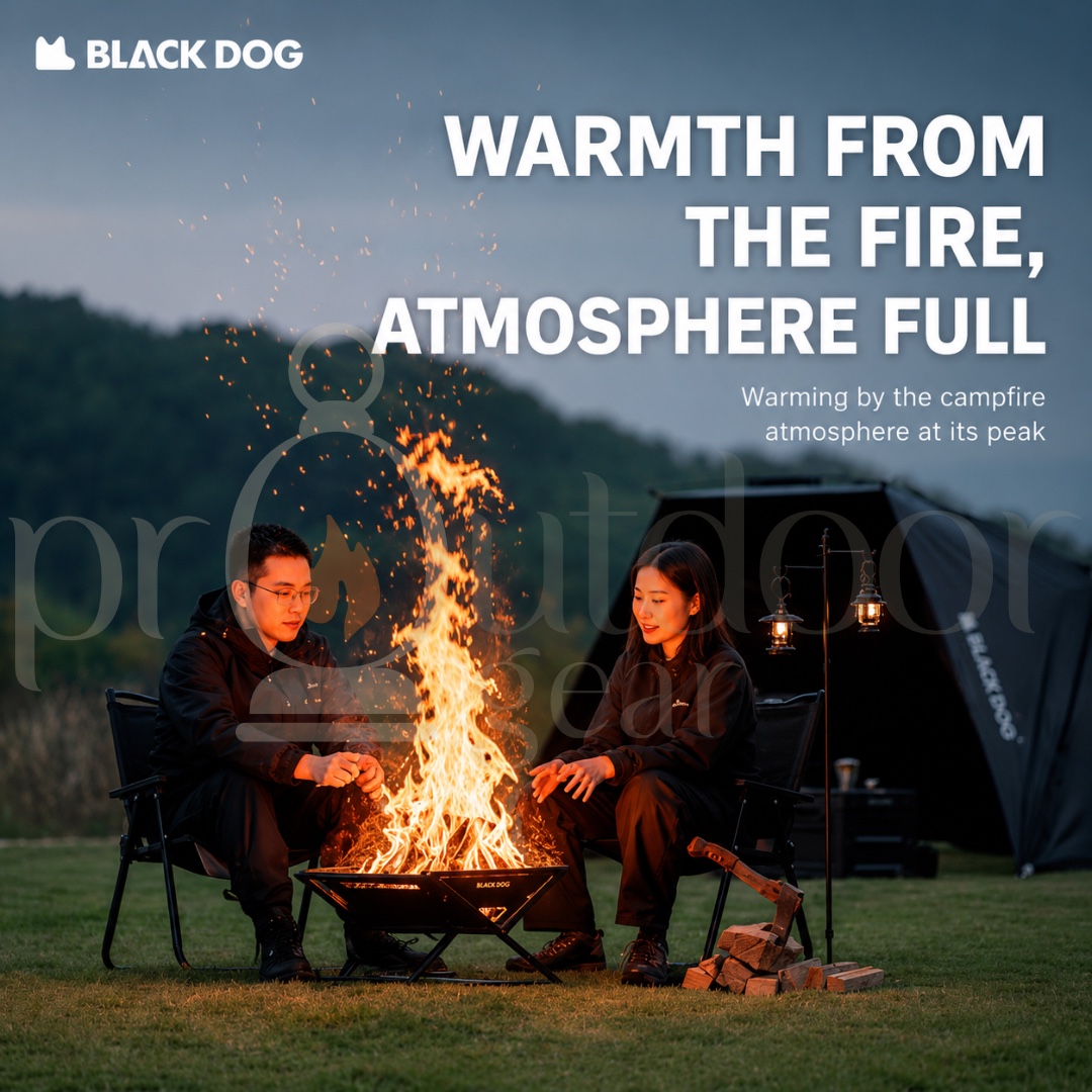 BLACKDOG Twilight Guardian - Portable Folding Fire Pit Campsite Bonfire Camping