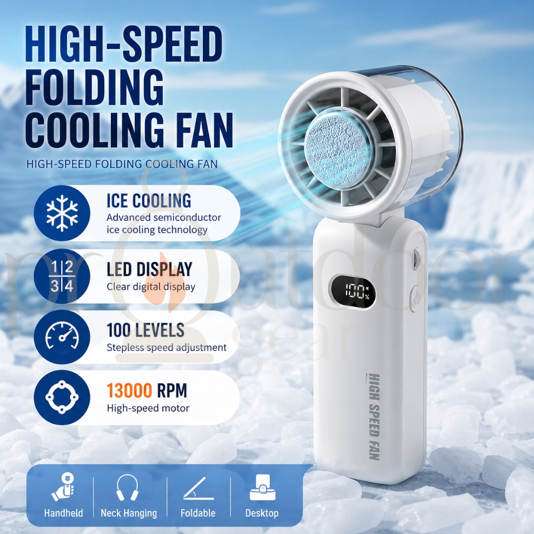 FC3 High-Speed Cooling Handheld Foldable Neck Hanging Outdoor Portable Semiconductor Turbo Strong Wind Fan