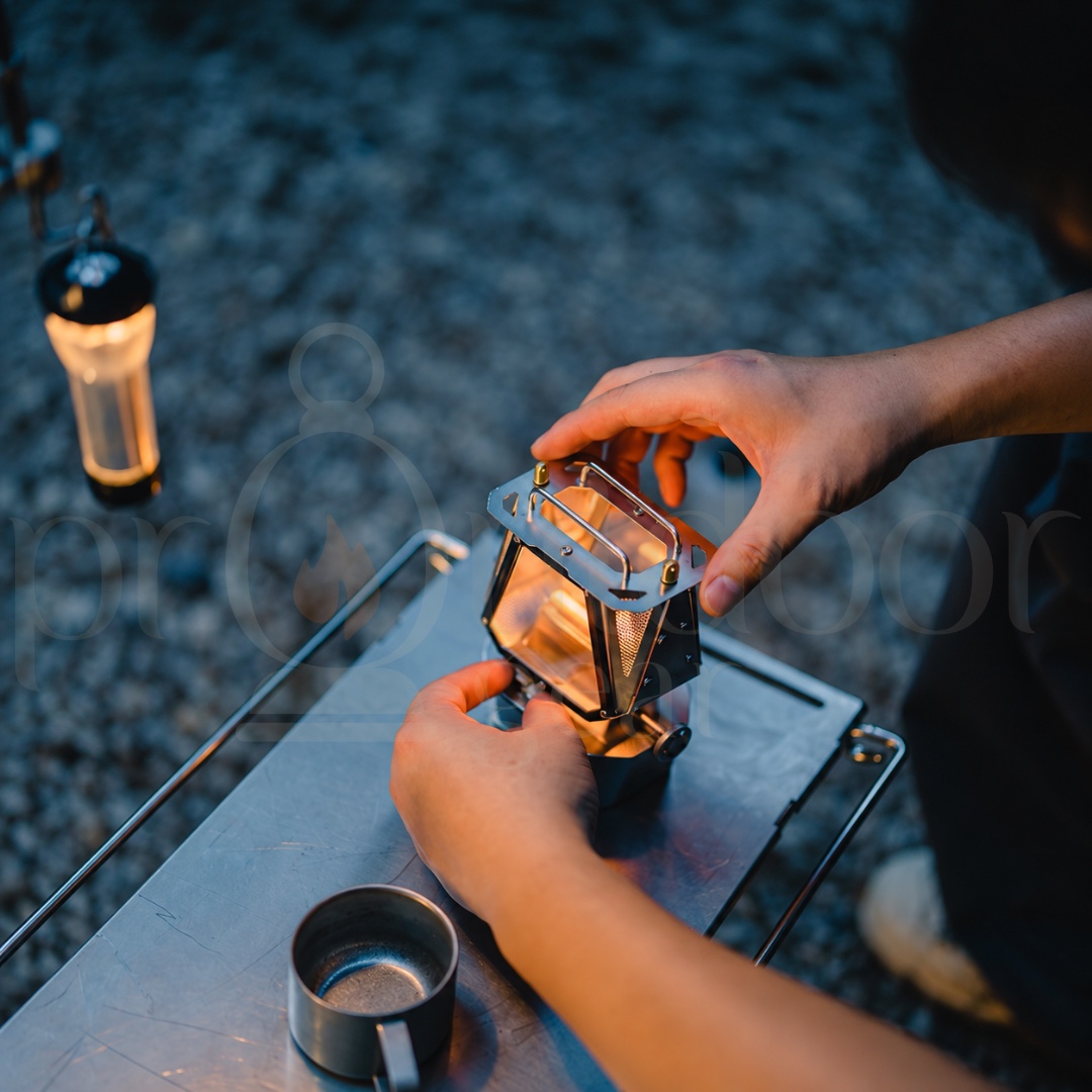 GOOUT SPRINGHILL Mini Viewing Flame Oil Lamp Stove Stainless Steel Camping Lantern Outdoor Kerosene Lamp
