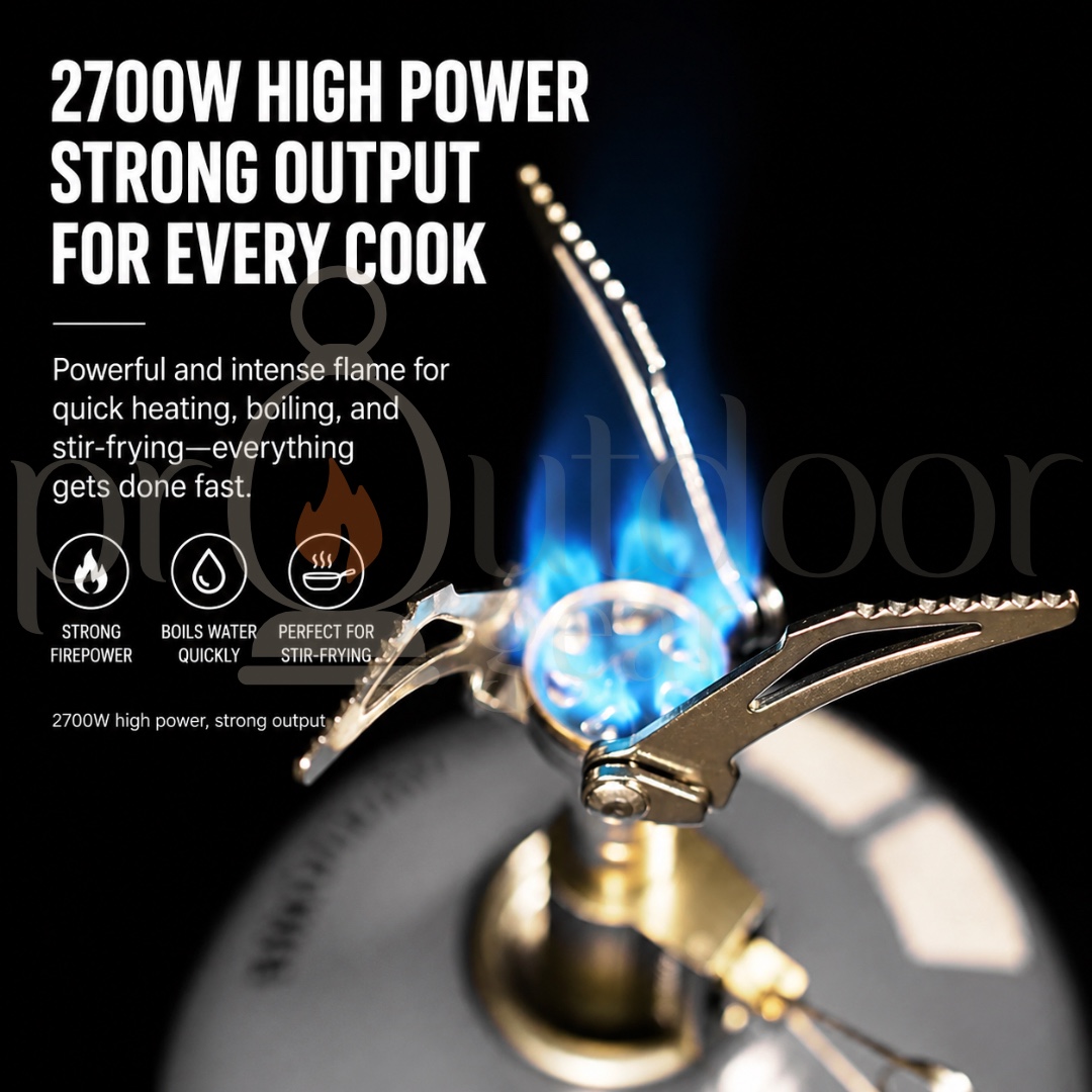 Defthike Little Dragon Camping Stove Head 2700W Ultralight Portable Gas Stove Burner Mini Backpacking Hiking Cooking Stove