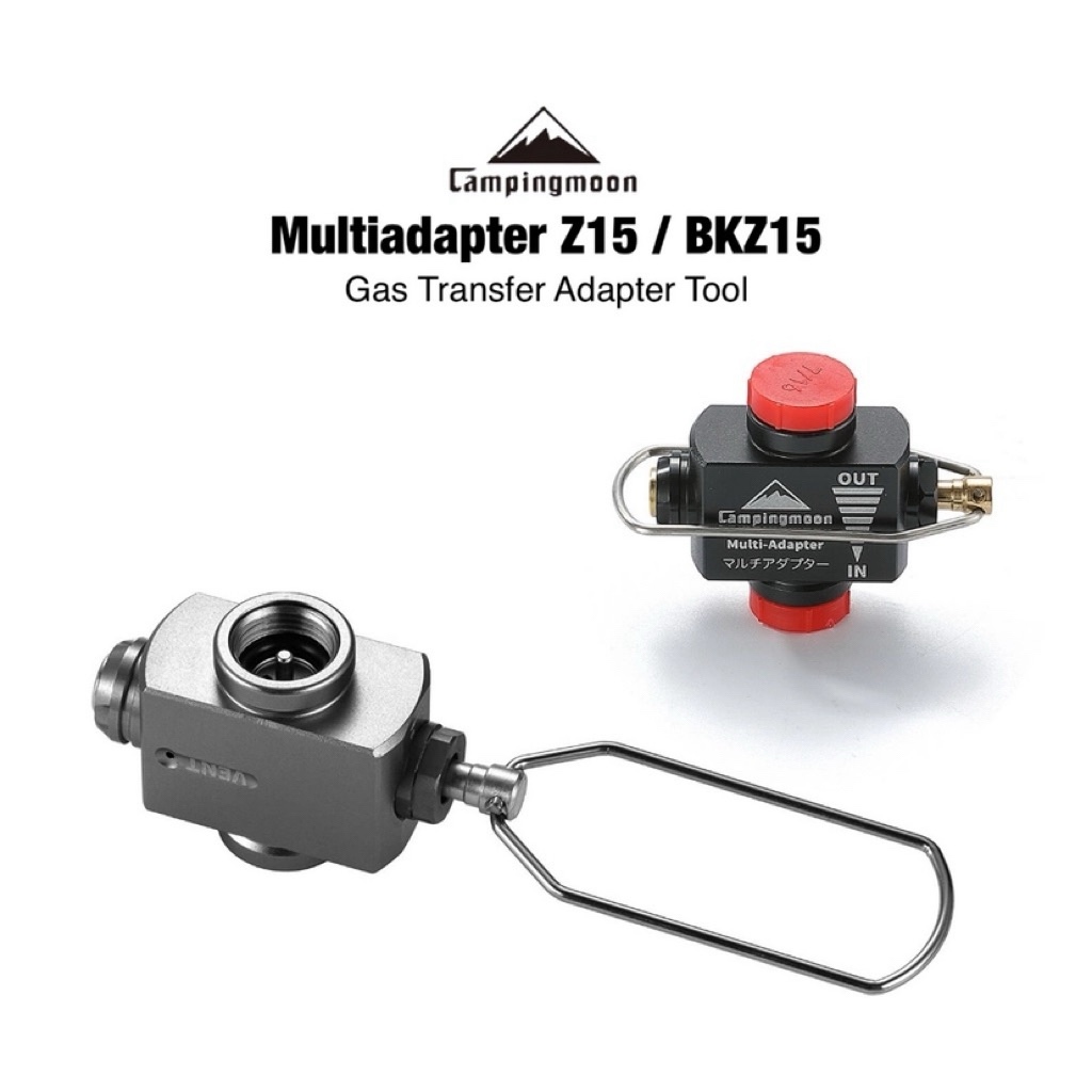 Campingmoon Gas Transfer Adapter Tool Gas Refill Multiadapter Z15 / BKZ15 / BKZ15-CB / Z15-CB / BKZ30