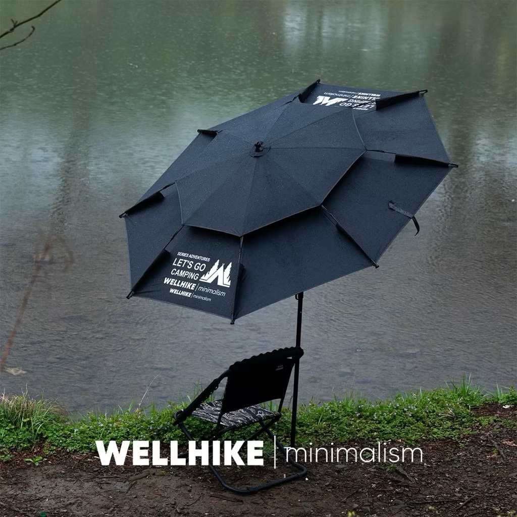 WELLHIKE Fishing Umbrella Waterproof Parasol UPF50+UV Protection Beach Umbrella Camping Umbrella for Outdoor Beach