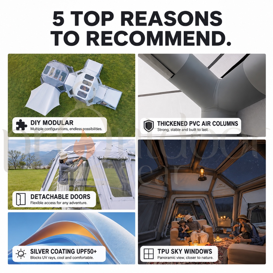 NATUREHIKE Gen 6.0/13.0 Air FL Inflatable Tent Modular Connector Piece Universal Link Connector Camping Shelter