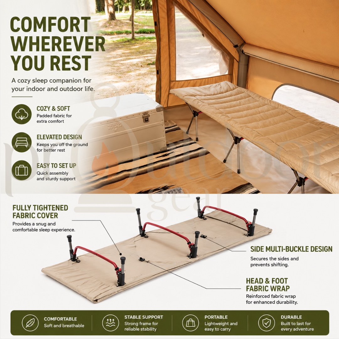 NATUREHIKE NH20MSD04 / CNK2300DZ022 Cot Bed Cotton Sleeping Pad Portable Folding Bed Mat