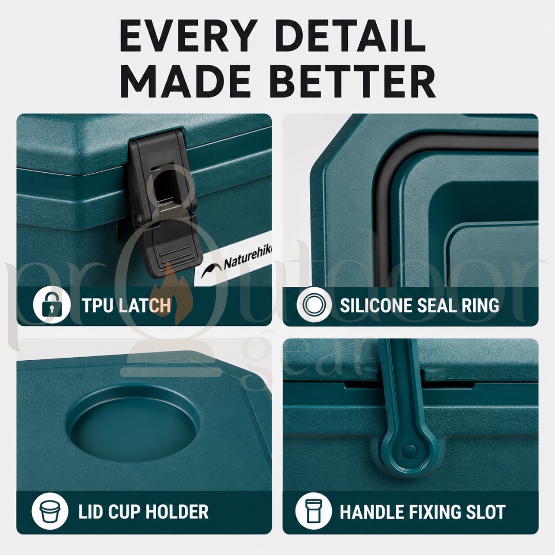 NATUREHIKE CNK2650CF012 Whale Pro PU Cooler Box 17L 24L 36L Ice Cooler Box Camping Picnic Outdoor Insulated Cooler