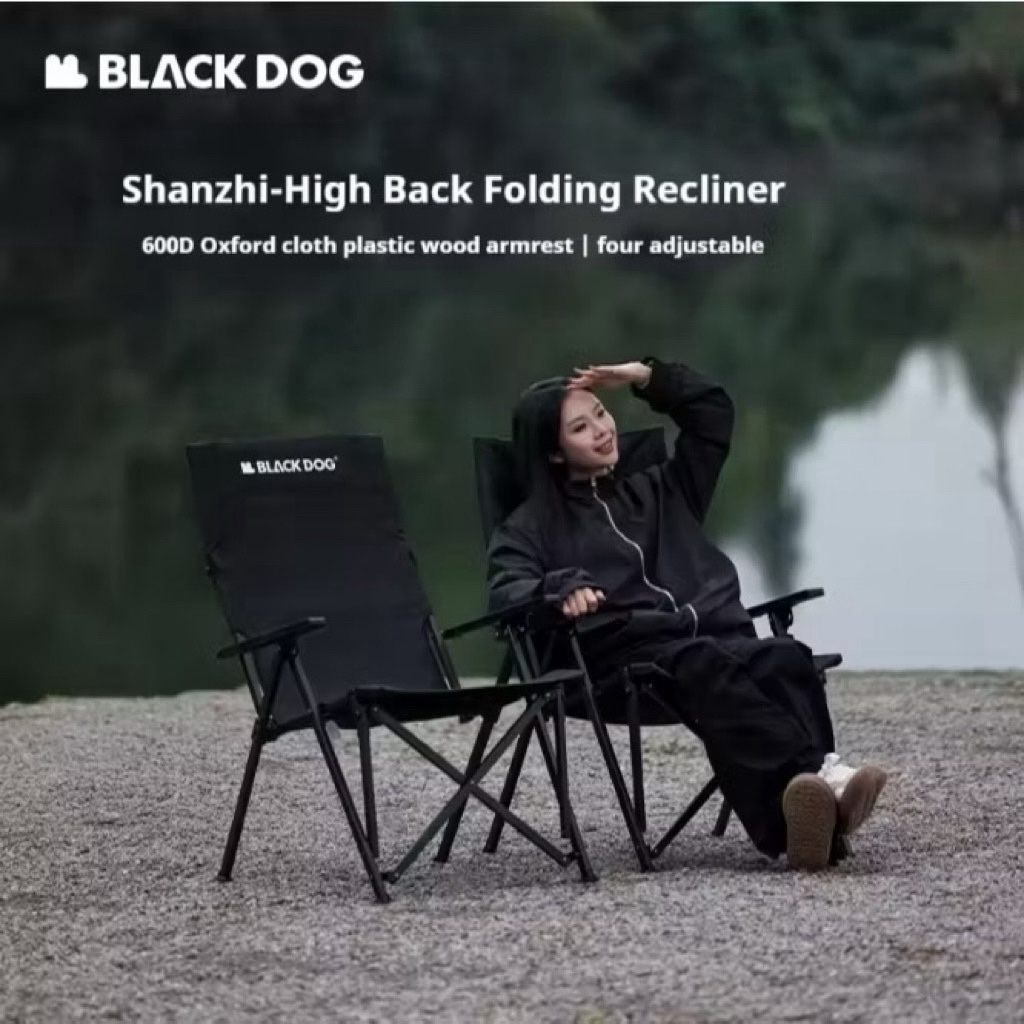 Blackdog High Back Adjustable Recliner 4‑Angle Portable Outdoor Lounge Chair CBD2550JJ053