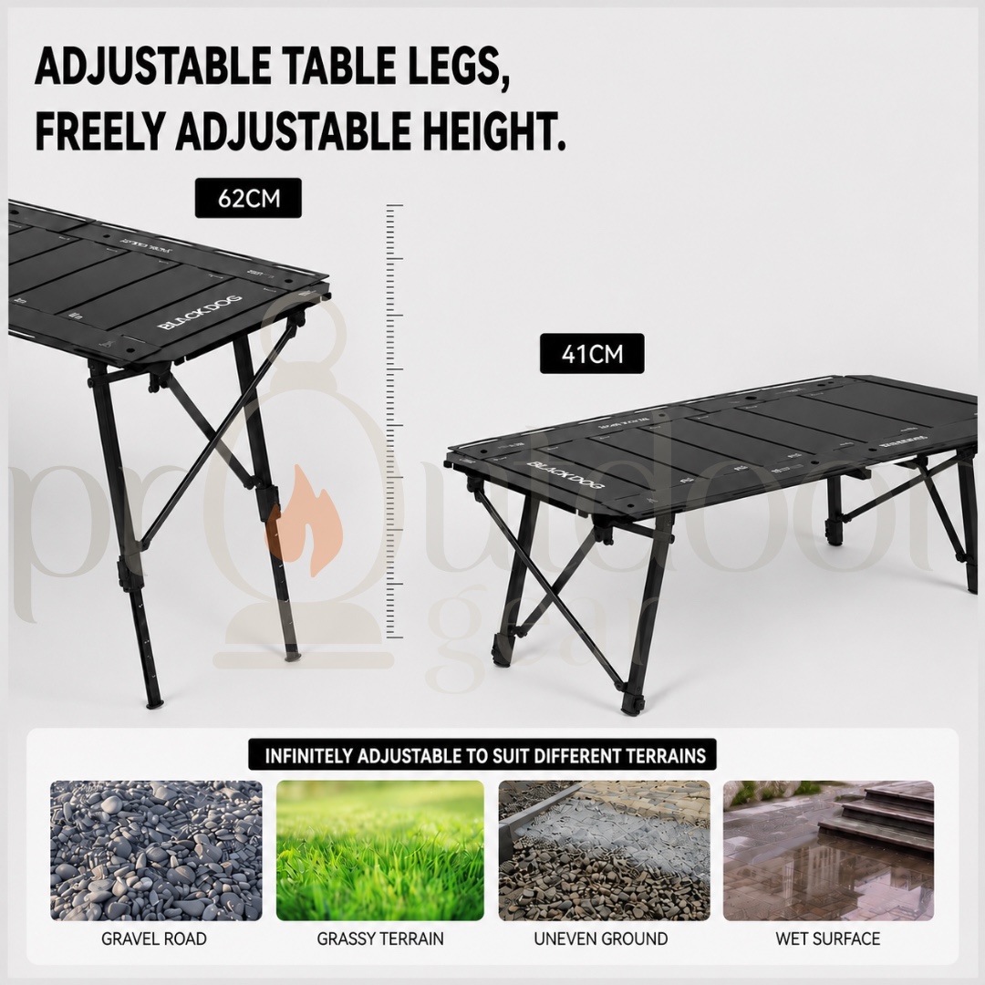 BLACKDOG Baishi Folding Table Camping Table and Chairs Korean IGT Table Aluminum Alloy Outdoor Portable Camping Table