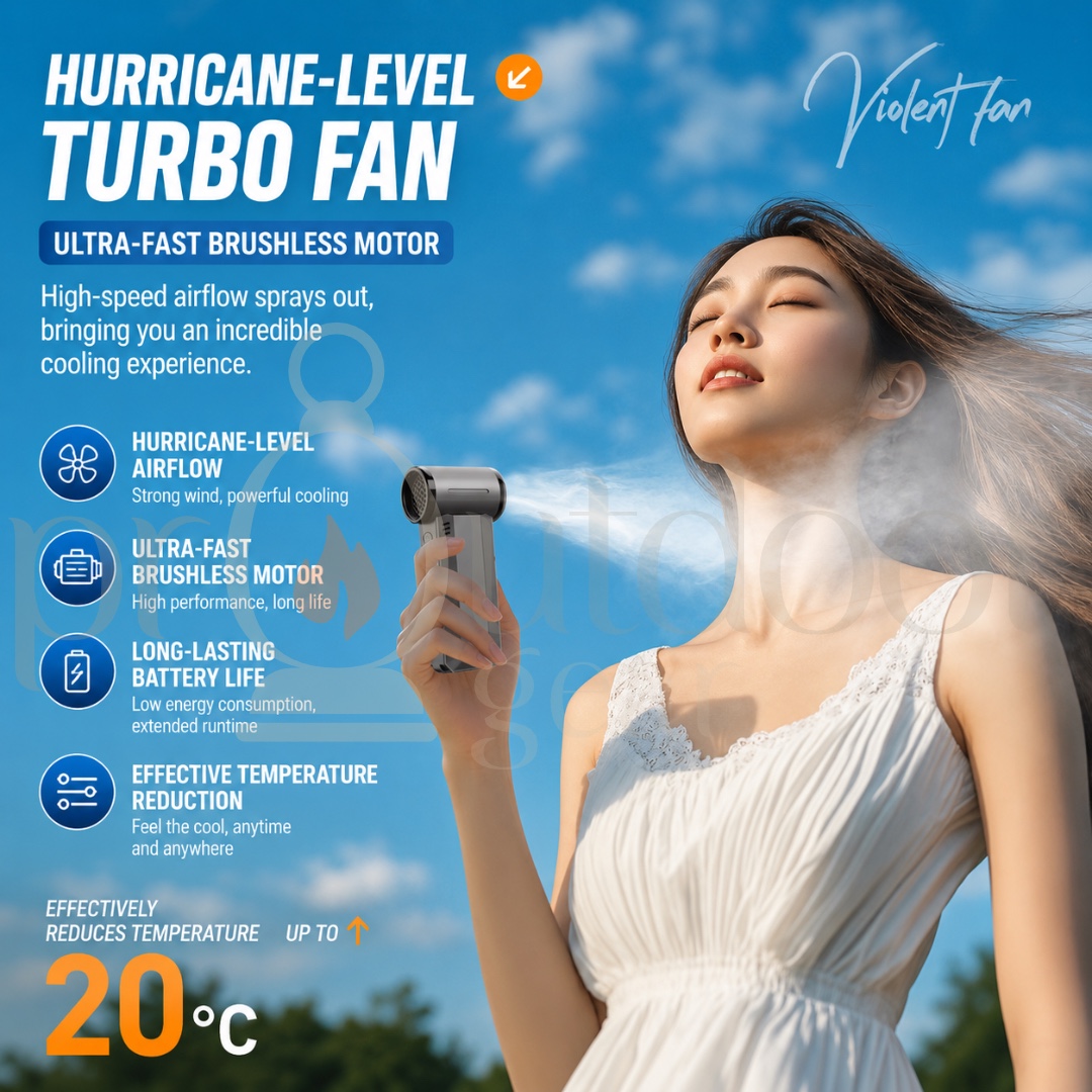 F72 High-Speed Turbo Fan Hurricane Blower & Powerful Wireless Handheld 130,000 RPM Car Vacuum Cleaner