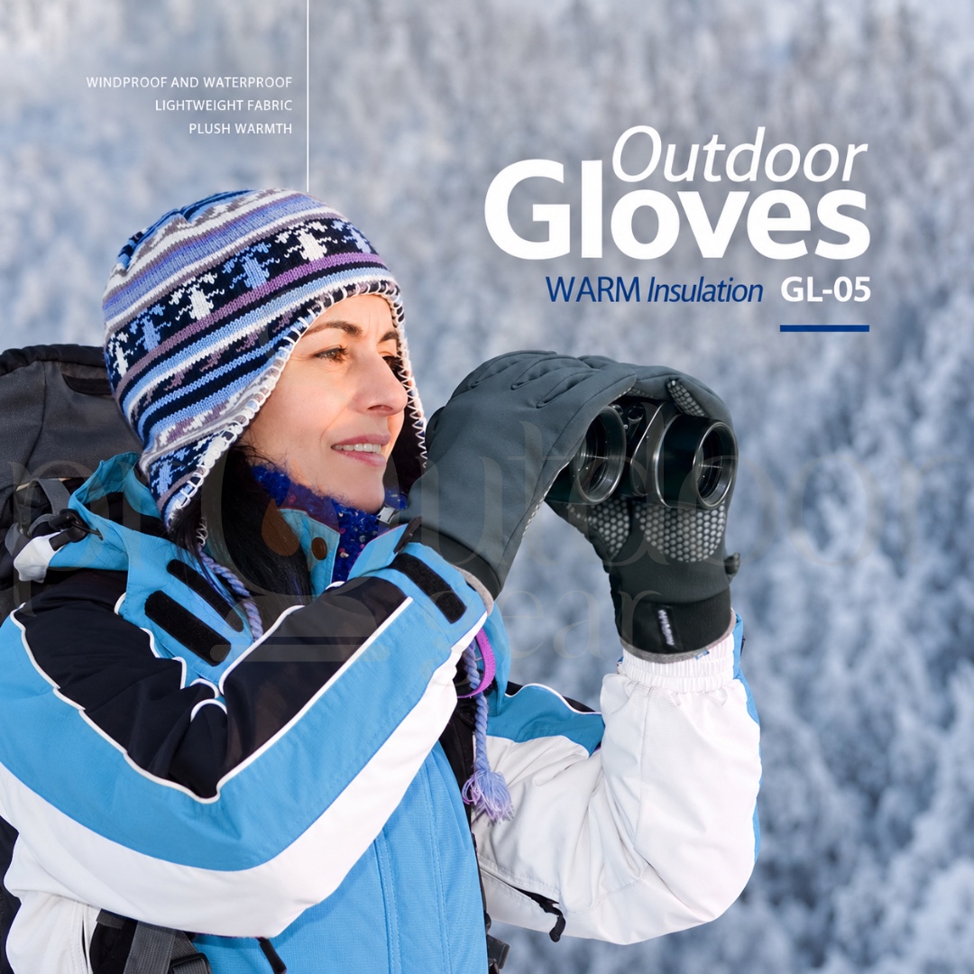 NATUREHIKE GL05 NH19S005-T Outdoor Gloves Windproof Water-Repellent Touchscreen Anti-Slip Fleece Hiking Cycling Gloves