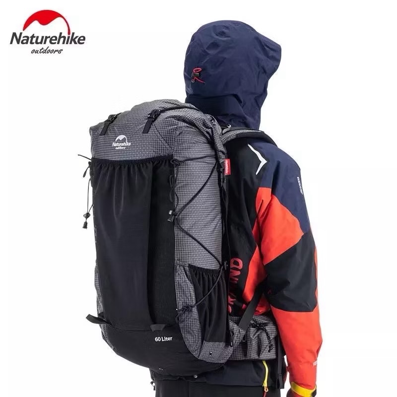 Naturehike Rock Bag 40/60L+5L Ultralight 420D Nylon Waterproof Climbing Backpack Sports Bag Outdoor Hiking NH19BP095 B