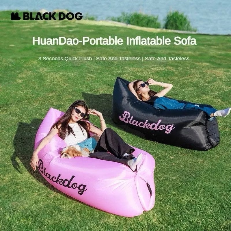 BLACKDOG Inflatable Sofa Outdoor Camping Lazy Air Lounger Single Portable Air Mattress Festival Seat