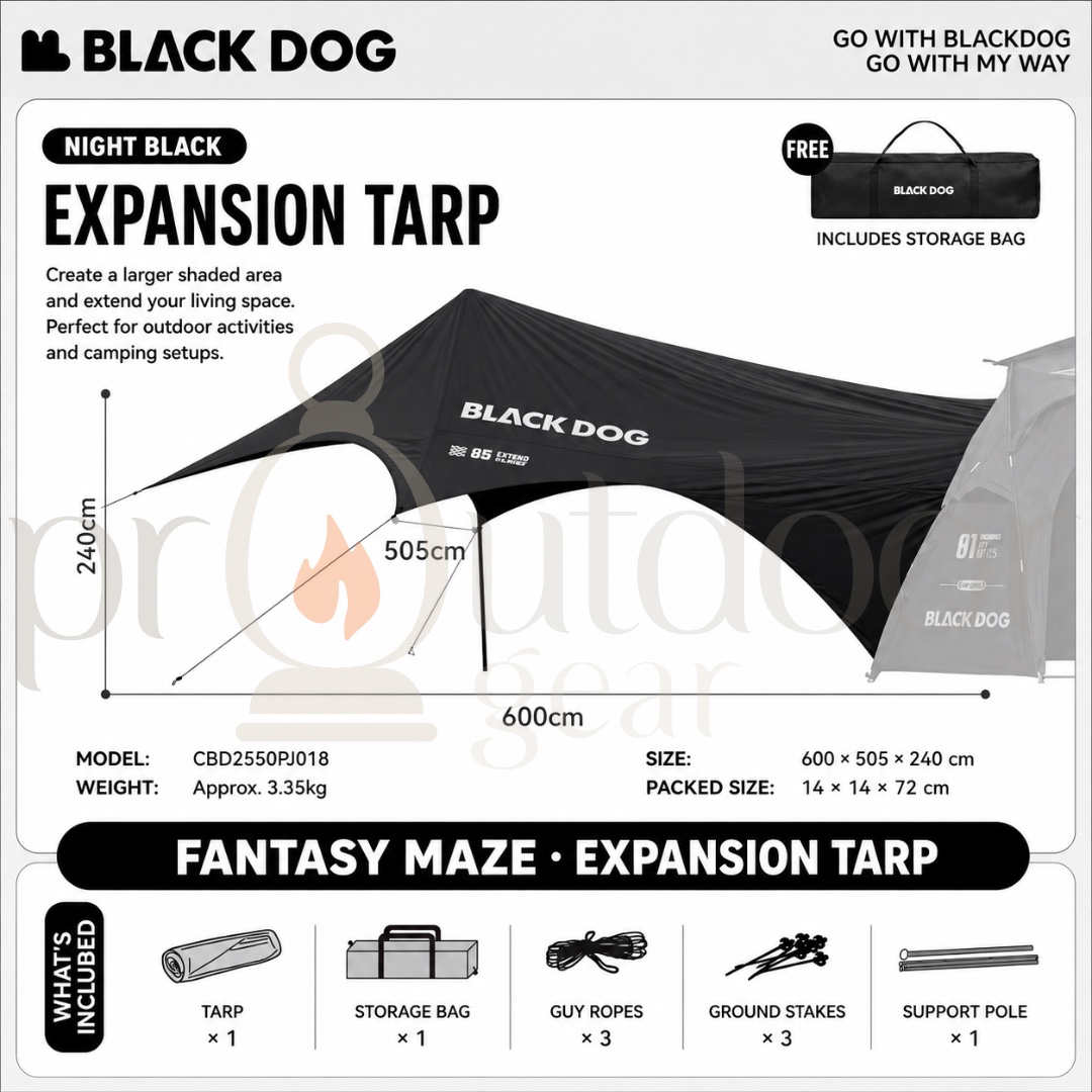 [PRE-ORDER] BLACKDOG Fantasy Maze Outdoor Dome Tent Multi-Person Sunshade Spherical Canopy Waterproof Portable